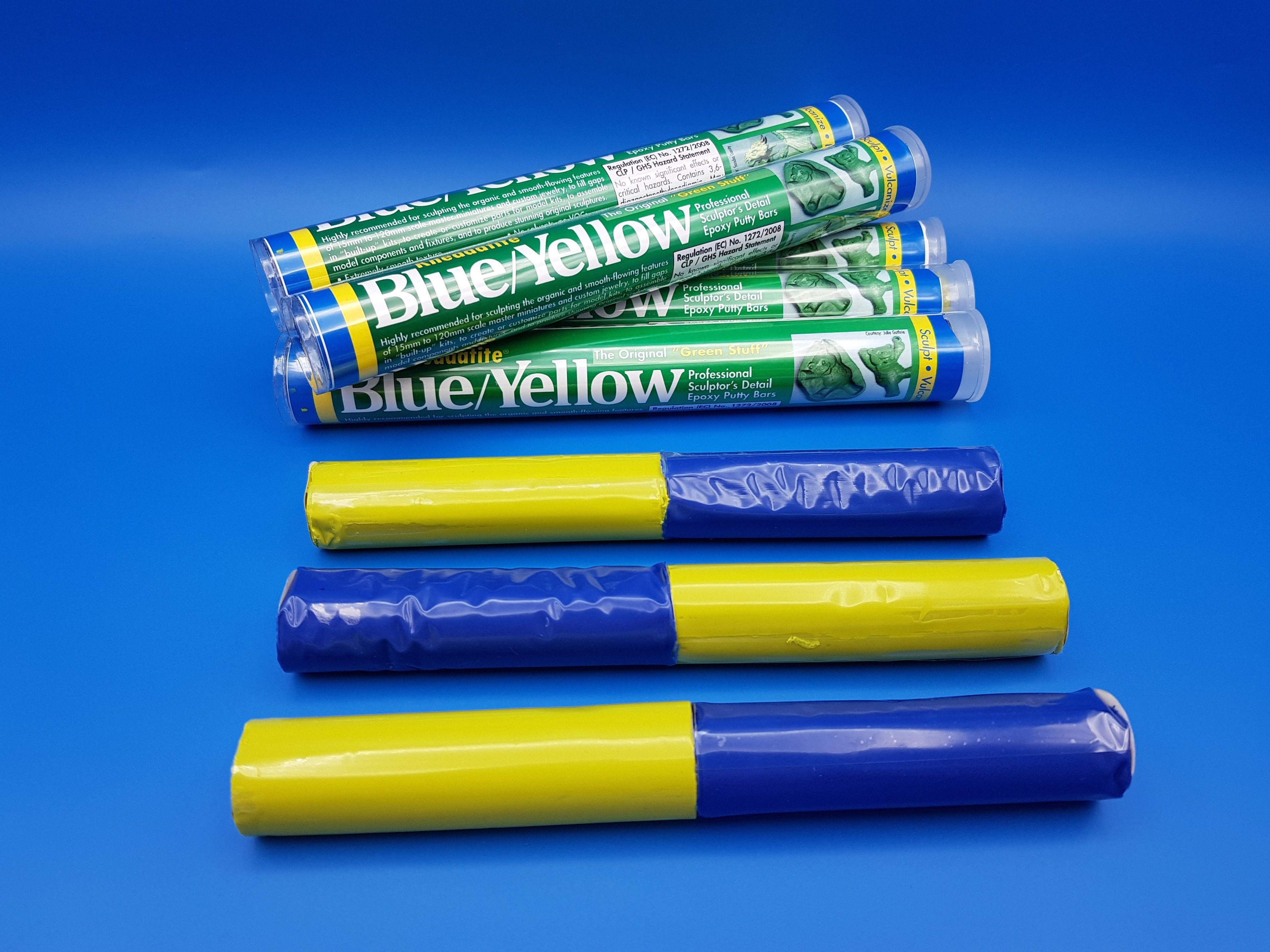 Kneadatite Blue/Yellow Green Stuff Epoxy Putty