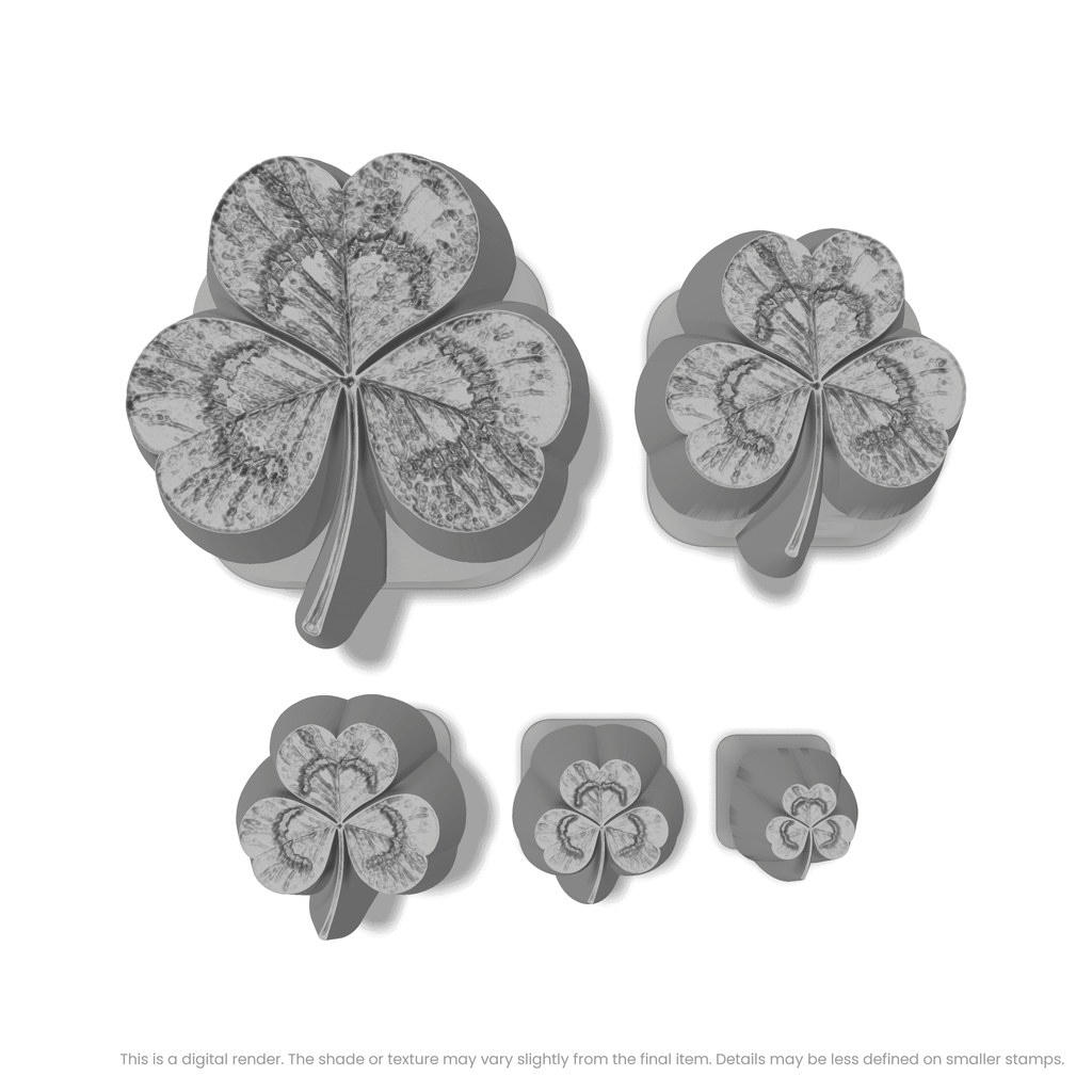 3-Leafed Clover Stamps - Photo Textured