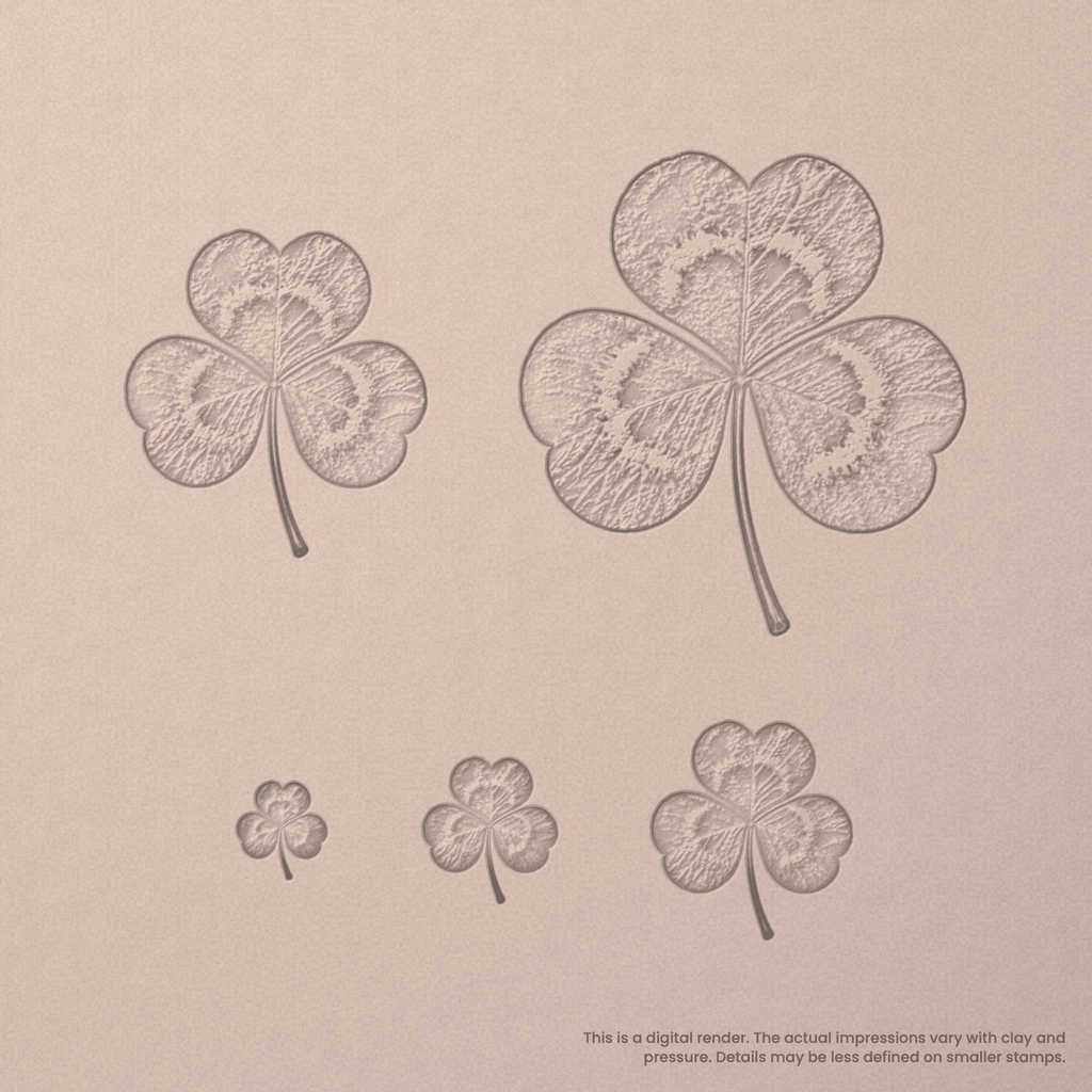 3-Leafed Clover Stamps - Photo Textured