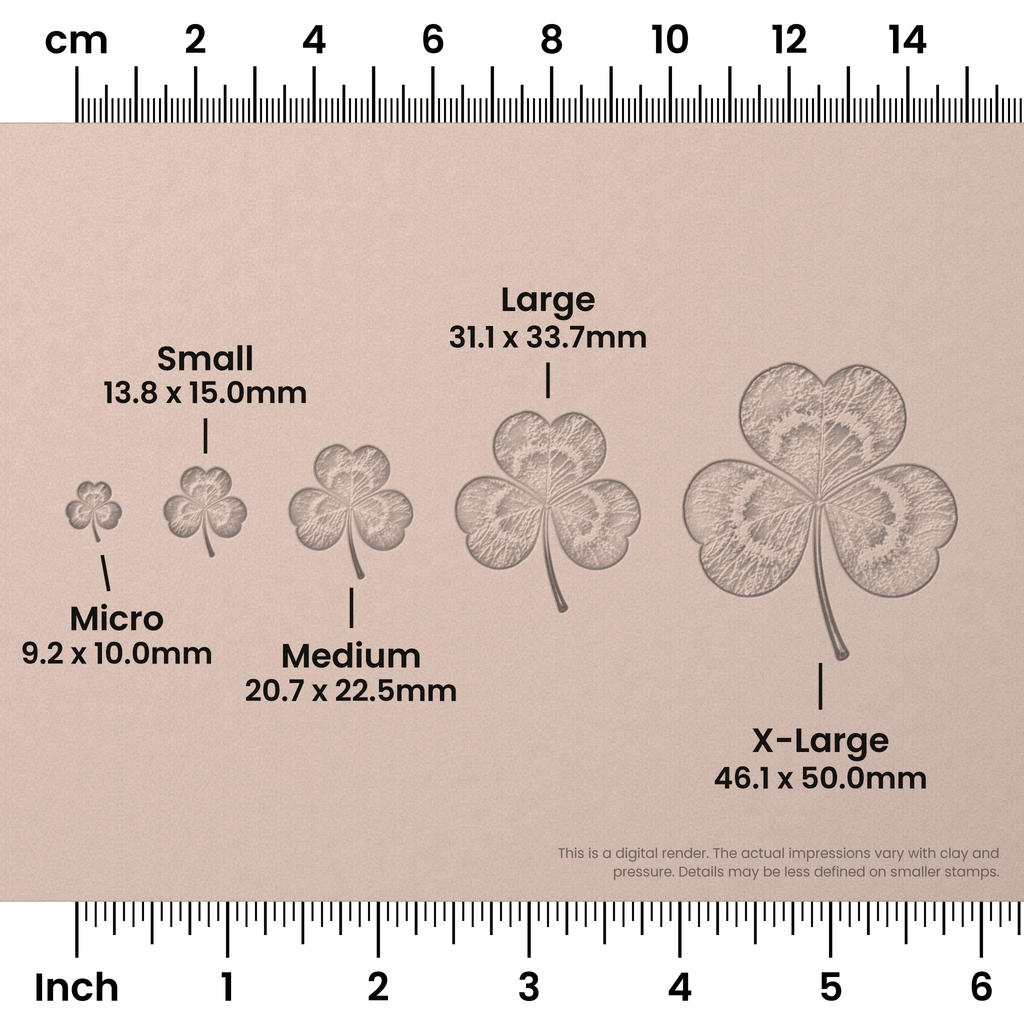 3-Leafed Clover Stamps - Photo Textured