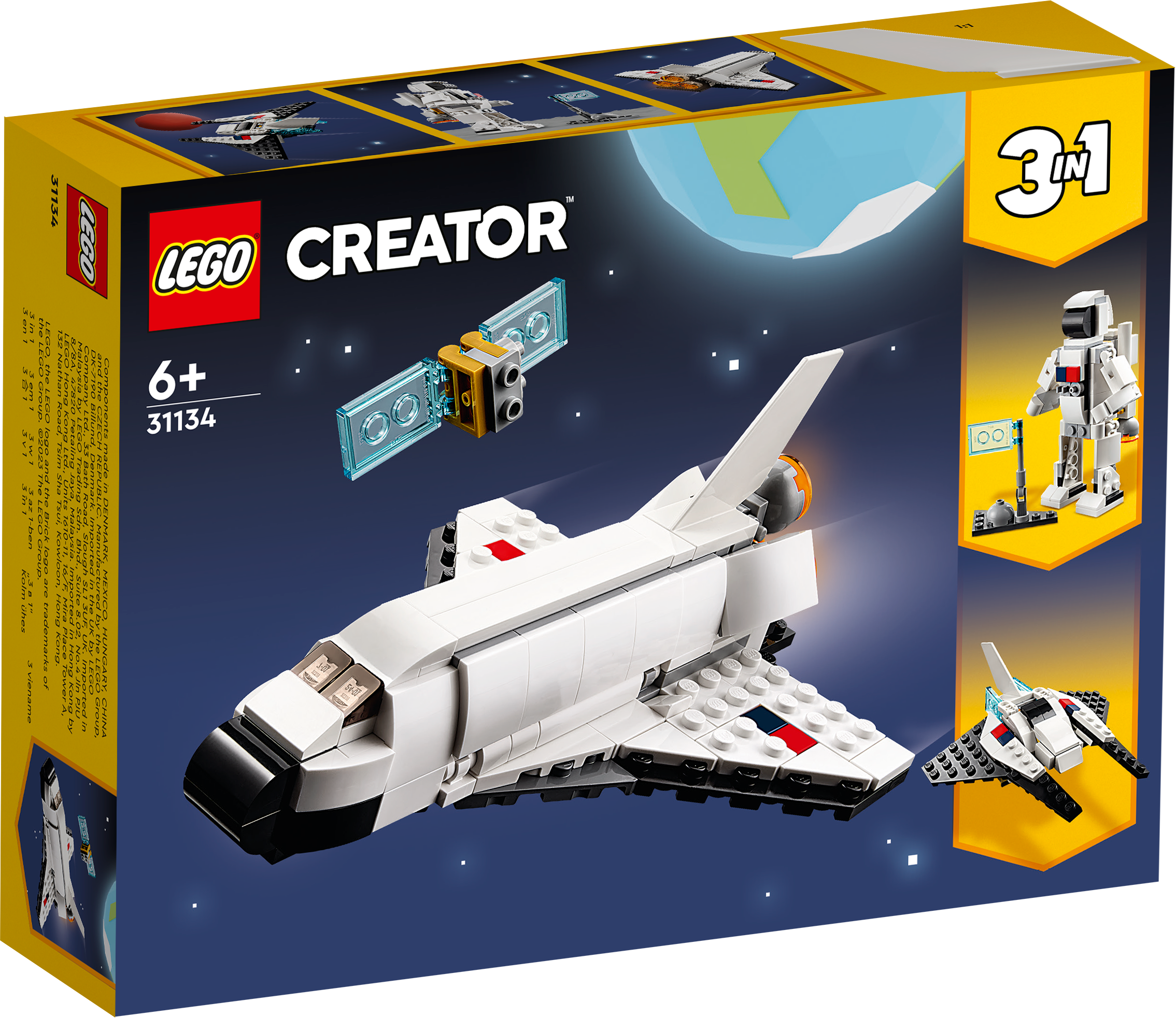 Lego Creator 3 in 1 31134 Space Shuttle Playset for Ages 6 and Up
