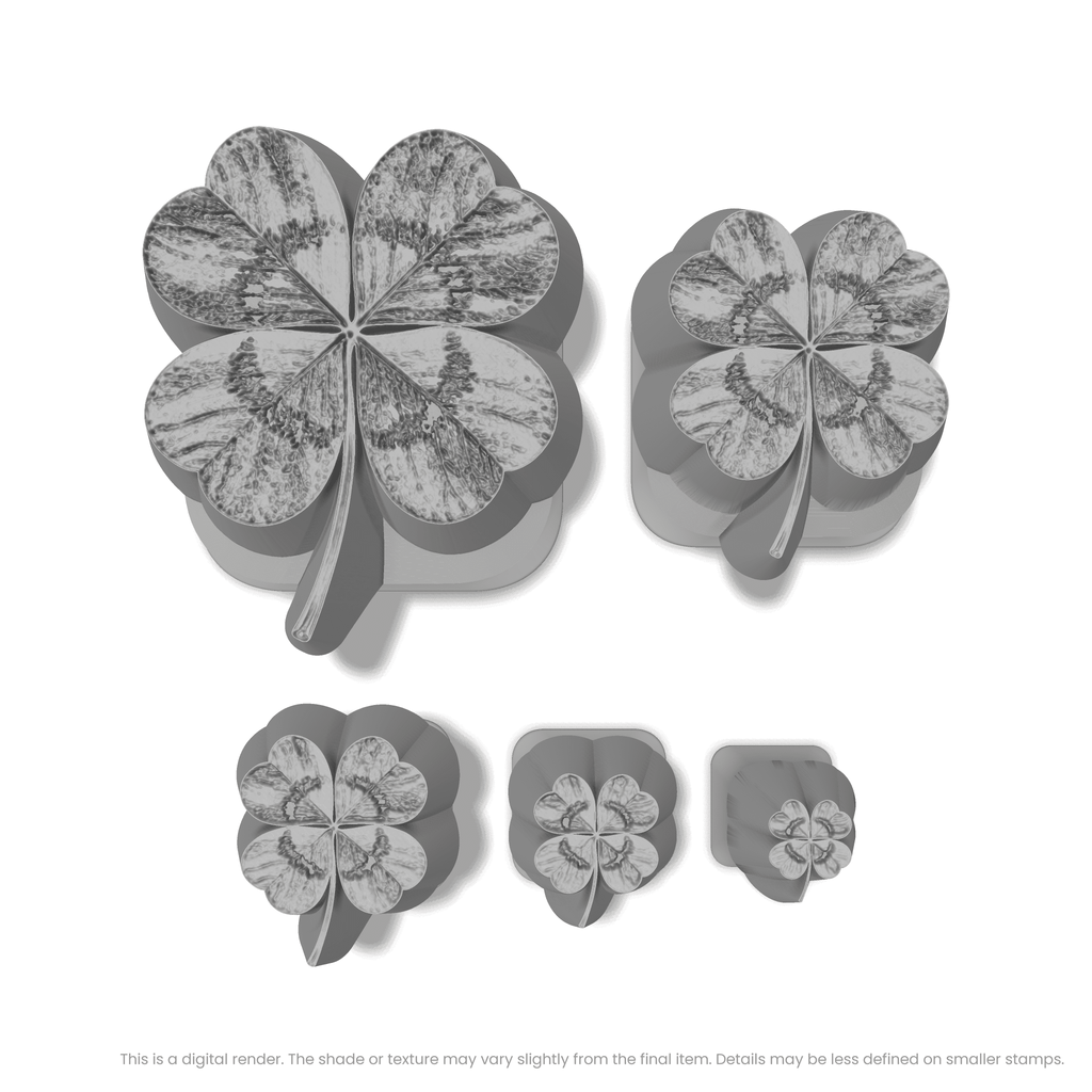 4-Leafed Clover Stamps - Photo Textured