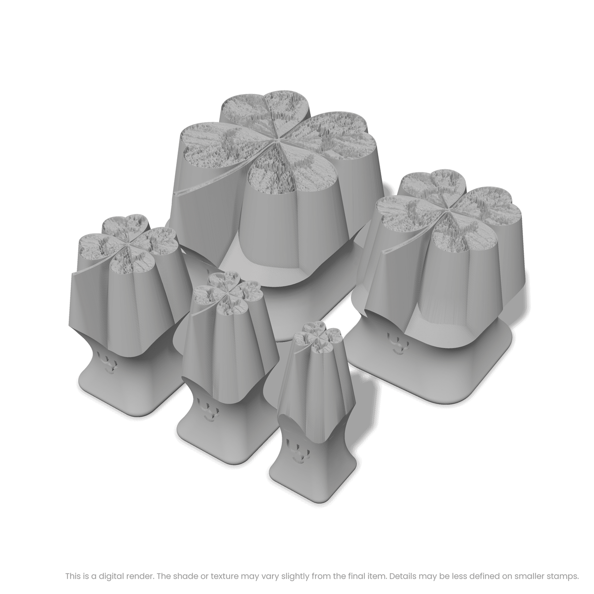 4-Leafed Clover Stamps - Photo Textured