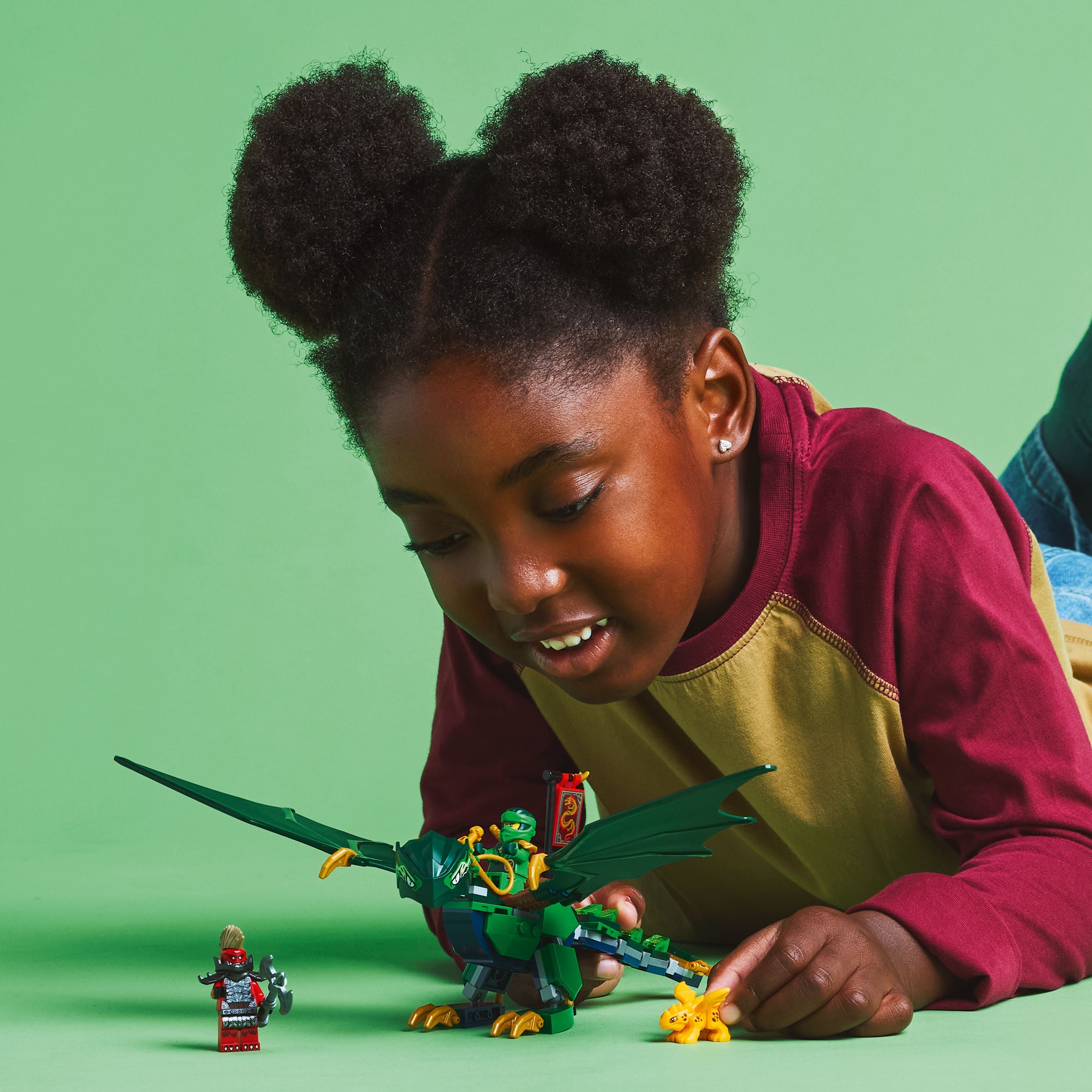 Lego Ninjago 71829 Lloyd's Green Forest Dragon Playset for Ages 6 & Up