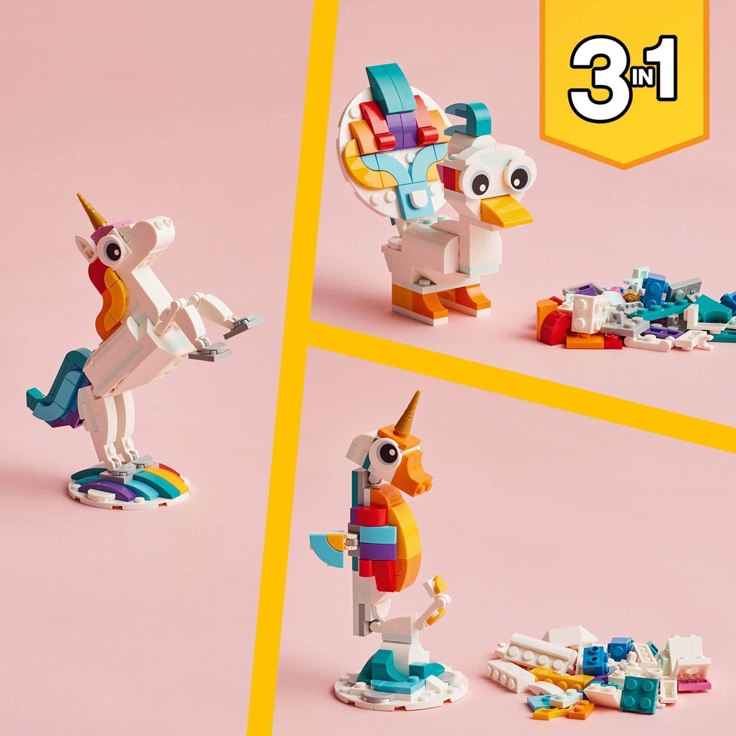 Lego Creator 3 in 1 31140 Magical Unicorn Playset for Ages 7 and Up