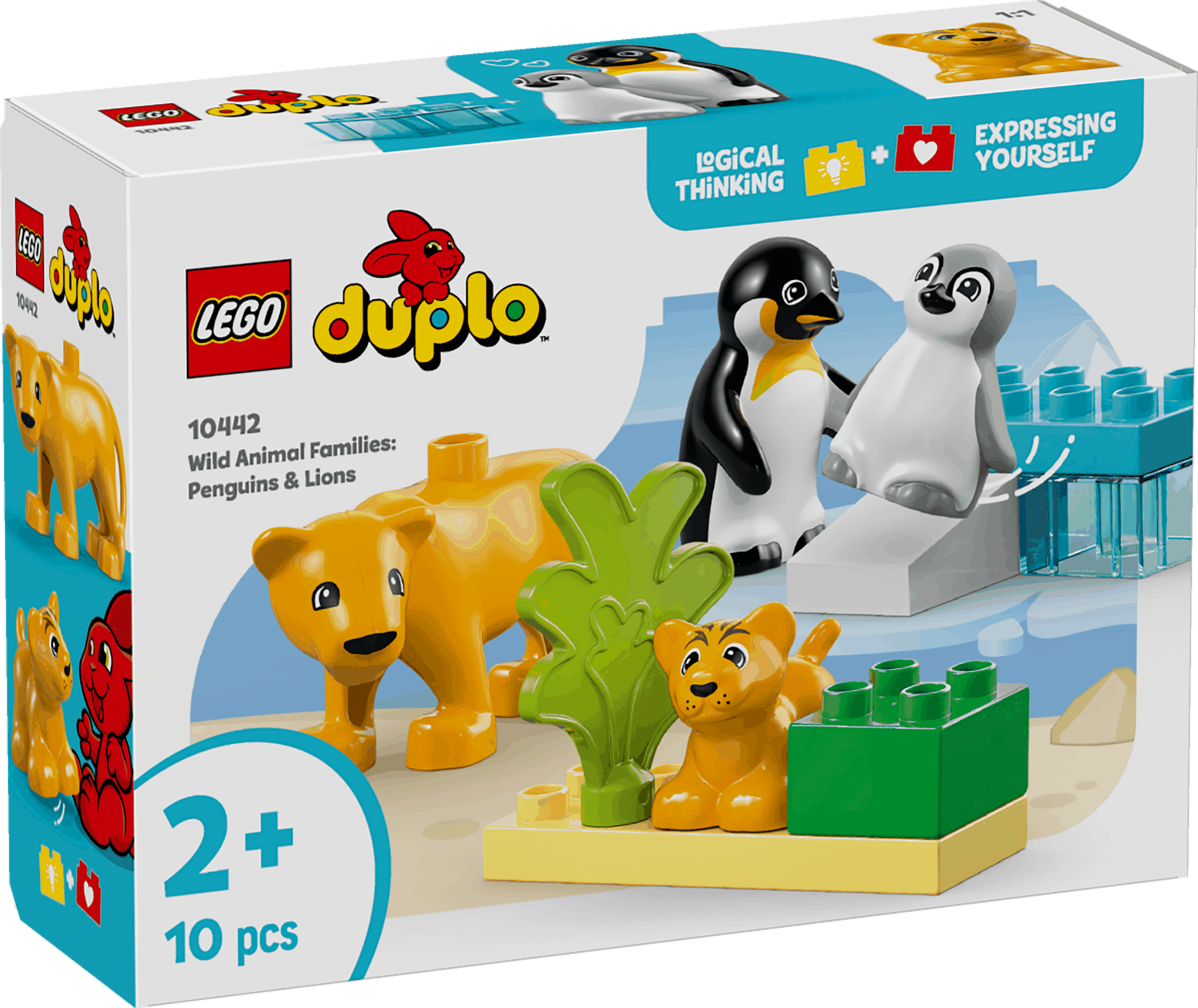 Lego Duplo 10442 Wild Animal Families: Penguins & Lions for Age 2 & Up
