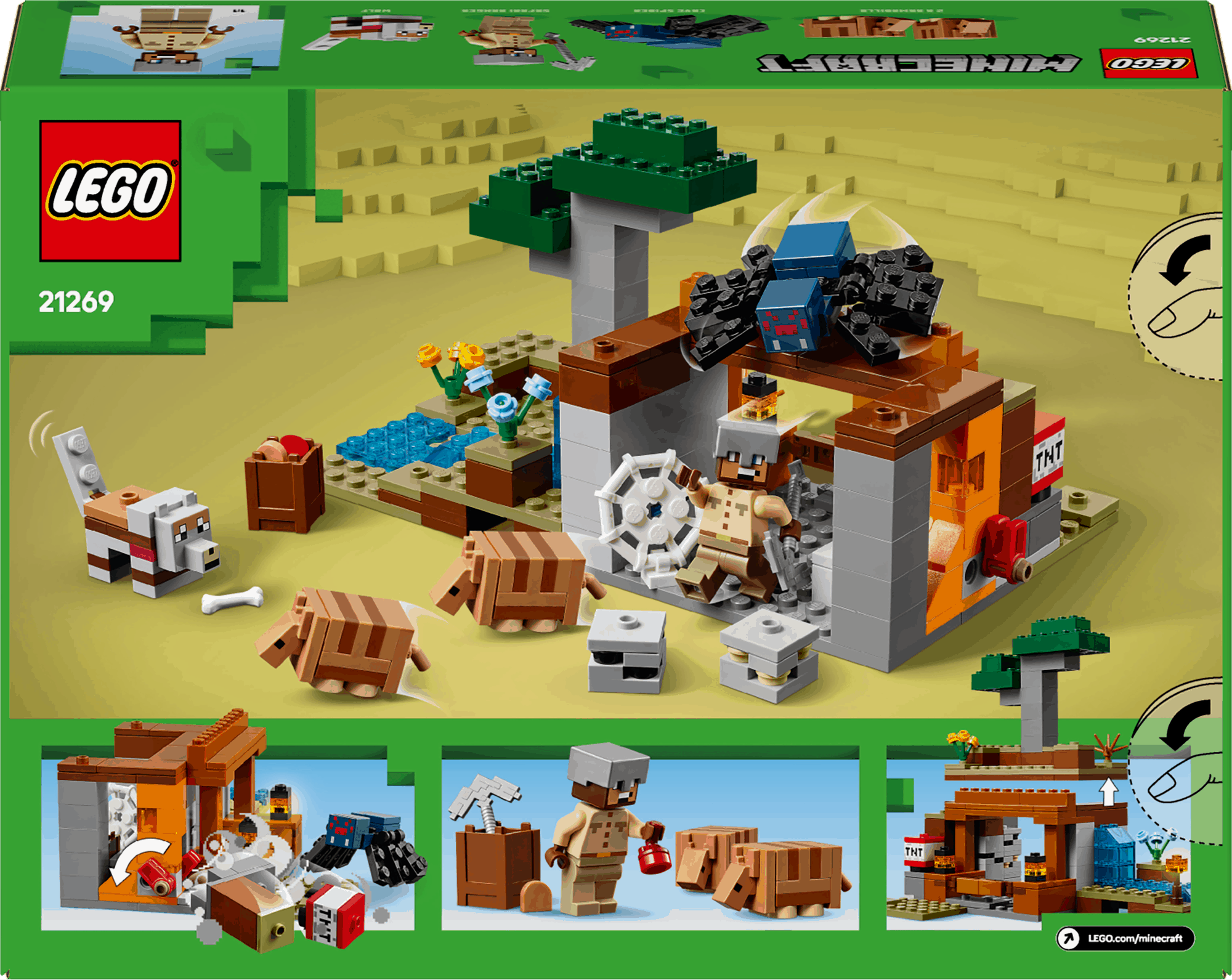 Lego Minecraft 21269 The Armadillo Mine Expedition Playset for Ages 8+