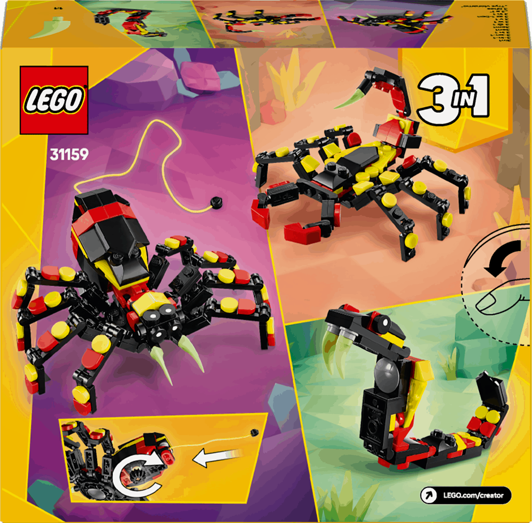 Lego Creator 3 in 1 31159 Wild Animals: Surprising Spider for Ages 7+
