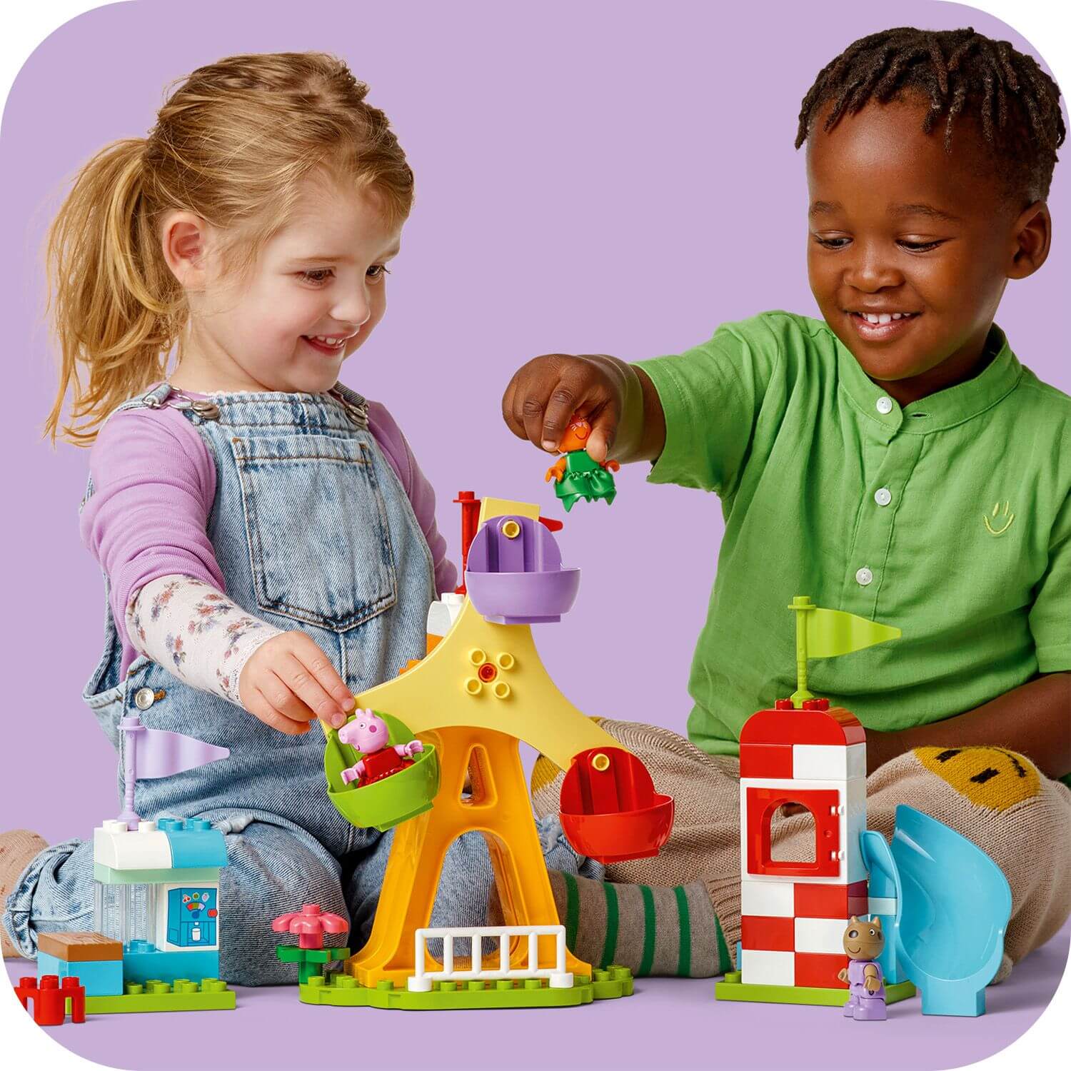 Lego Duplo 10453 Peppa Pig Funfair Playset for Toddlers Ages 2 and Up