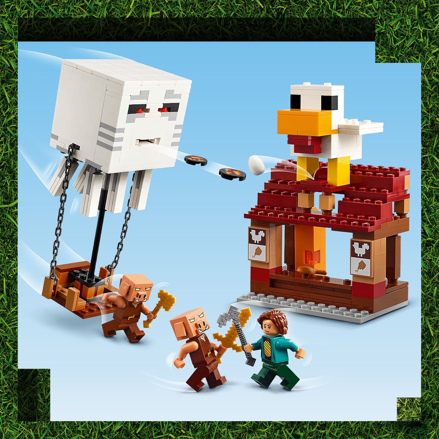 Lego Minecraft Movie 21273 The Ghast Balloon Village Attack Ages 10+