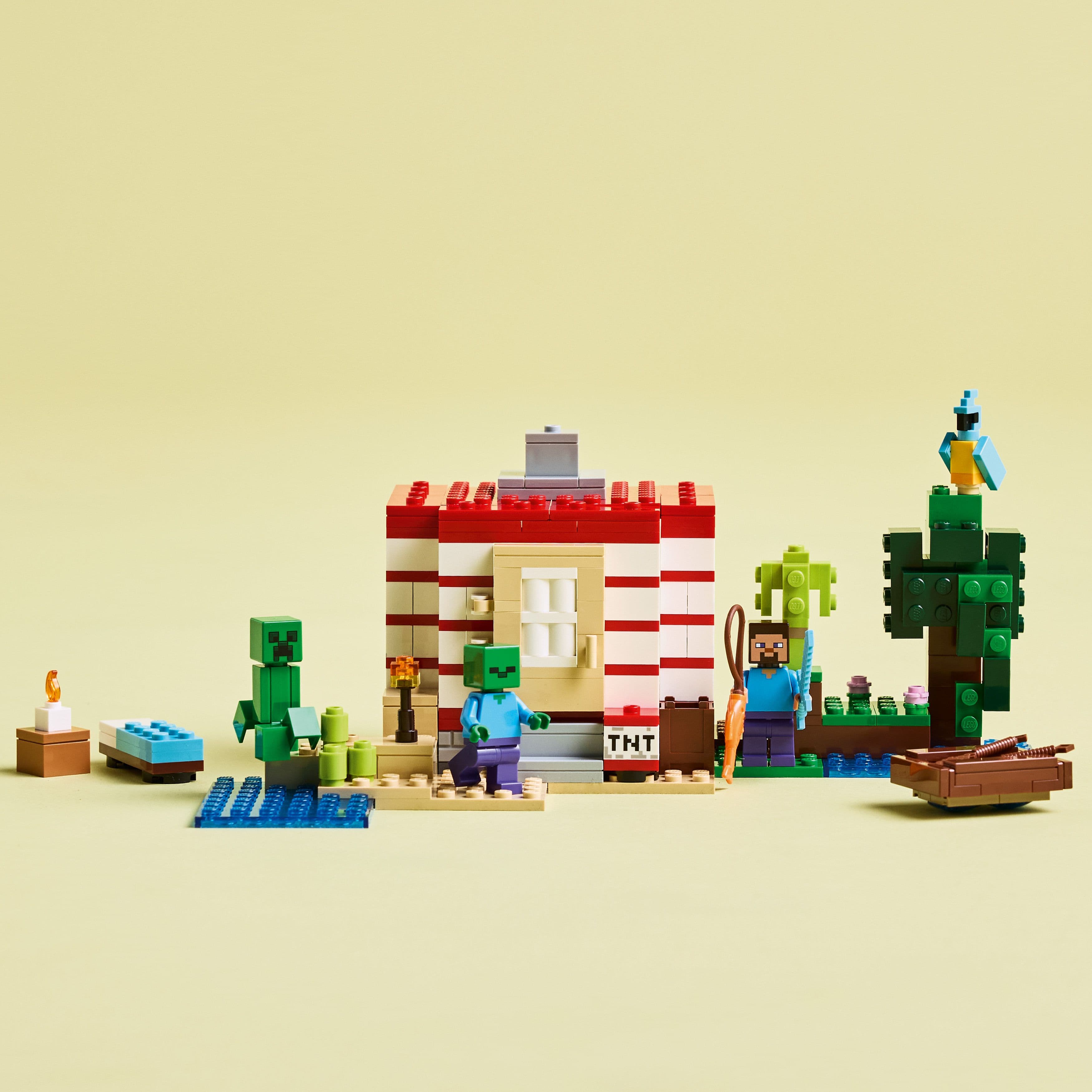Lego Minecraft 21275 The TNT Jungle House Playset for Ages 8 and Up