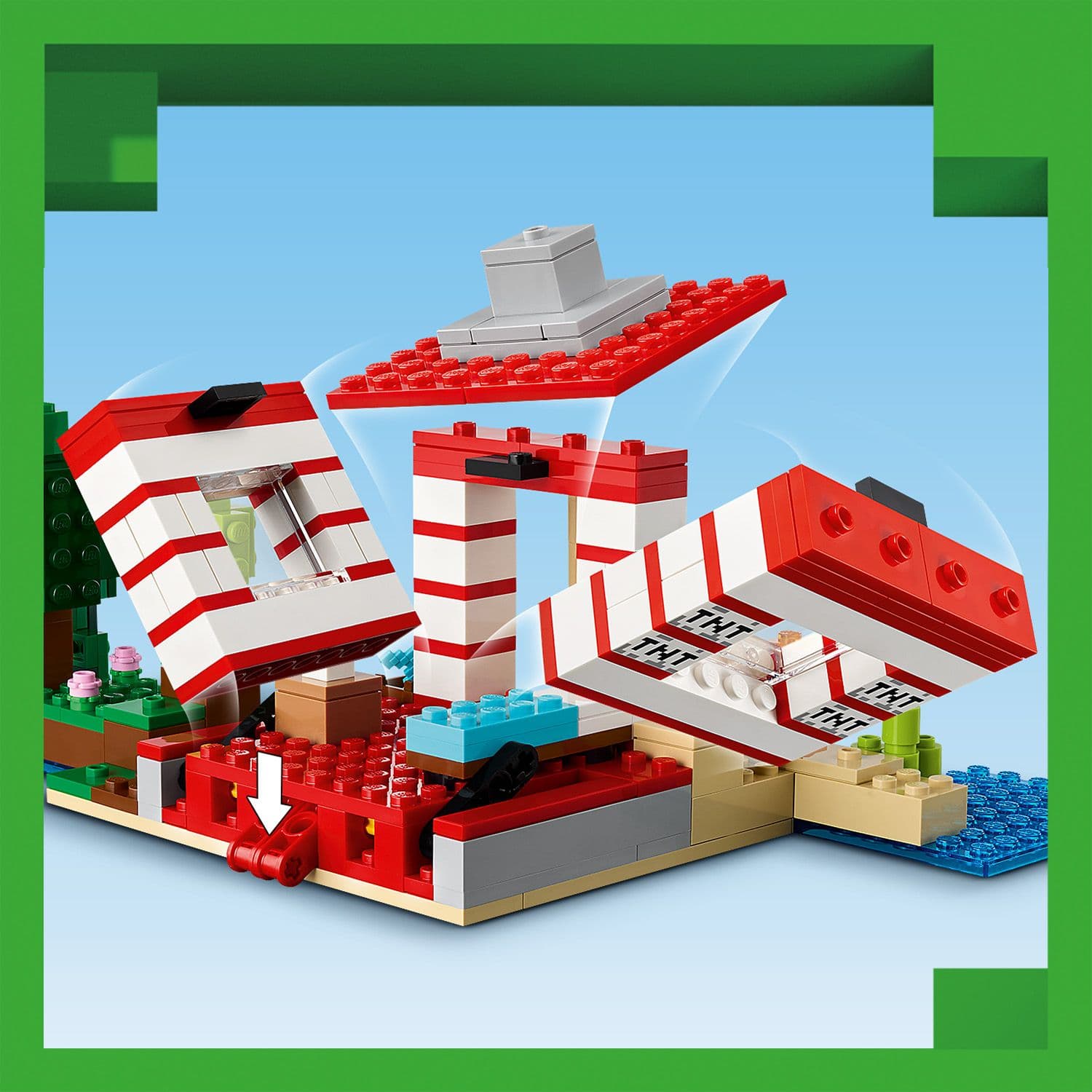Lego Minecraft 21275 The TNT Jungle House Playset for Ages 8 and Up