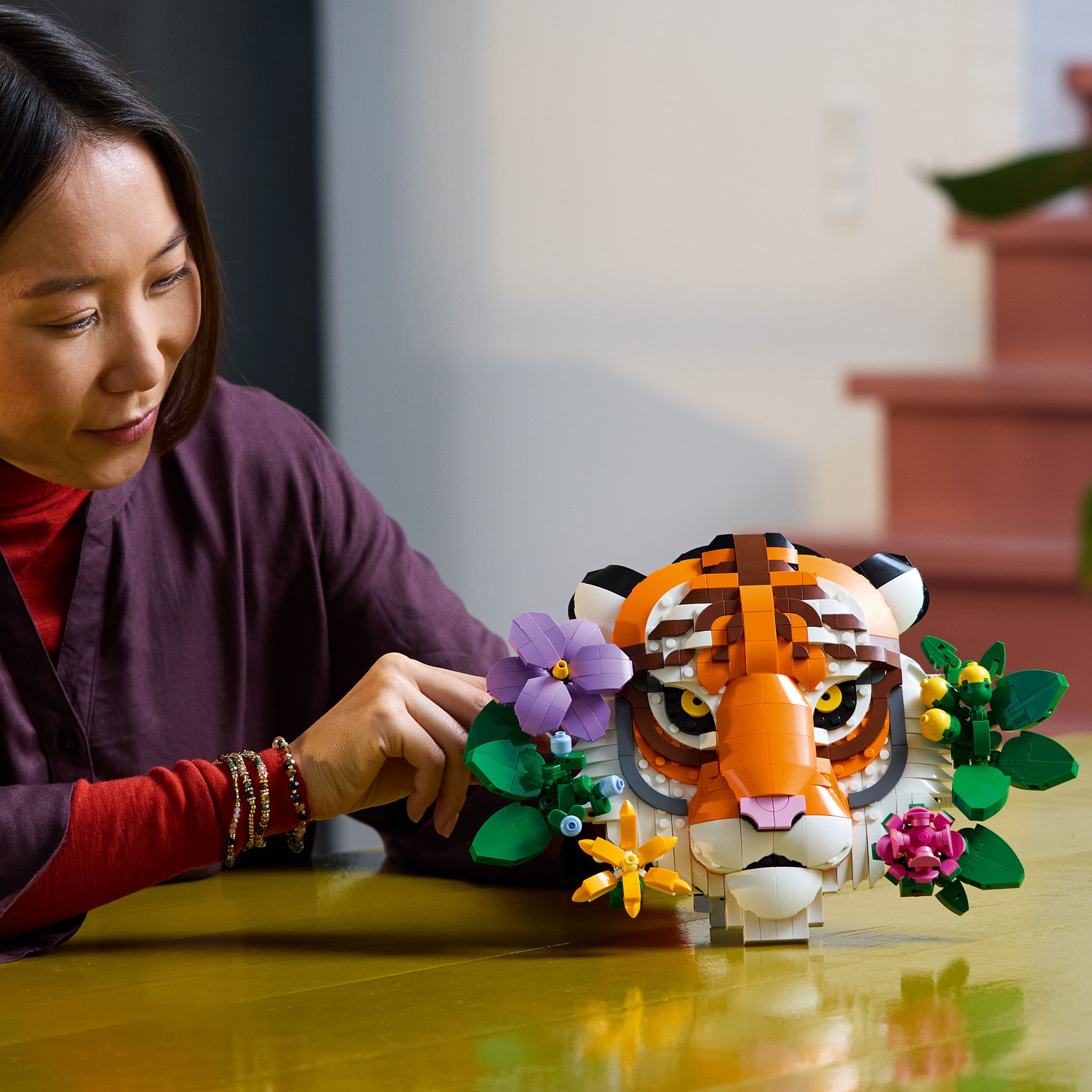 Lego Art 31217 The Fauna Collection - Tiger 3D Wall Art for Ages 18+