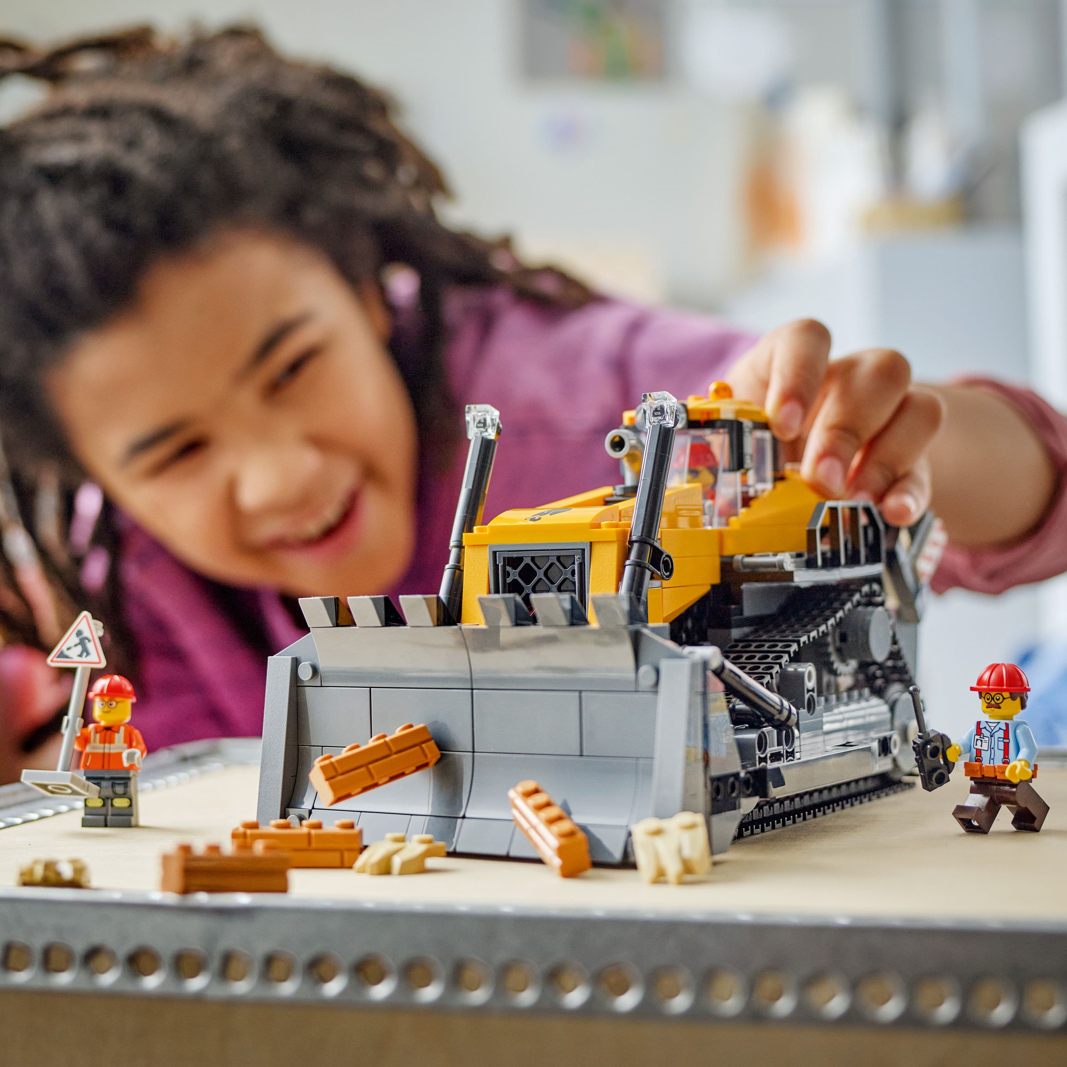 Lego City Big Vehicles 60466 Yellow Bulldozer Playset for Ages 8 & Up