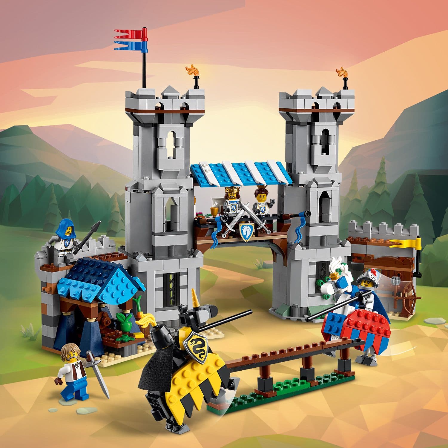 Lego Creator 3 in 1 31168 Medieval Horse Knight Castle for Ages 9 & Up