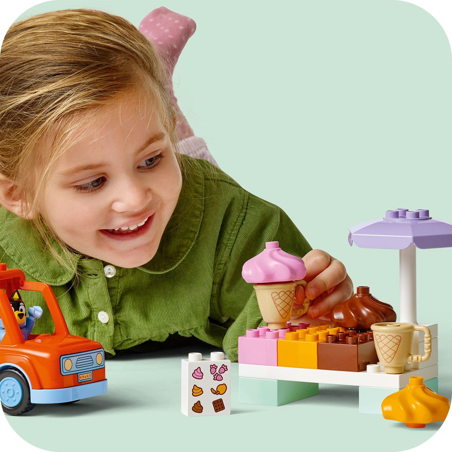 Lego Duplo Bluey 10458 Ice Cream Trip with Bluey for Toddlers Ages 2+