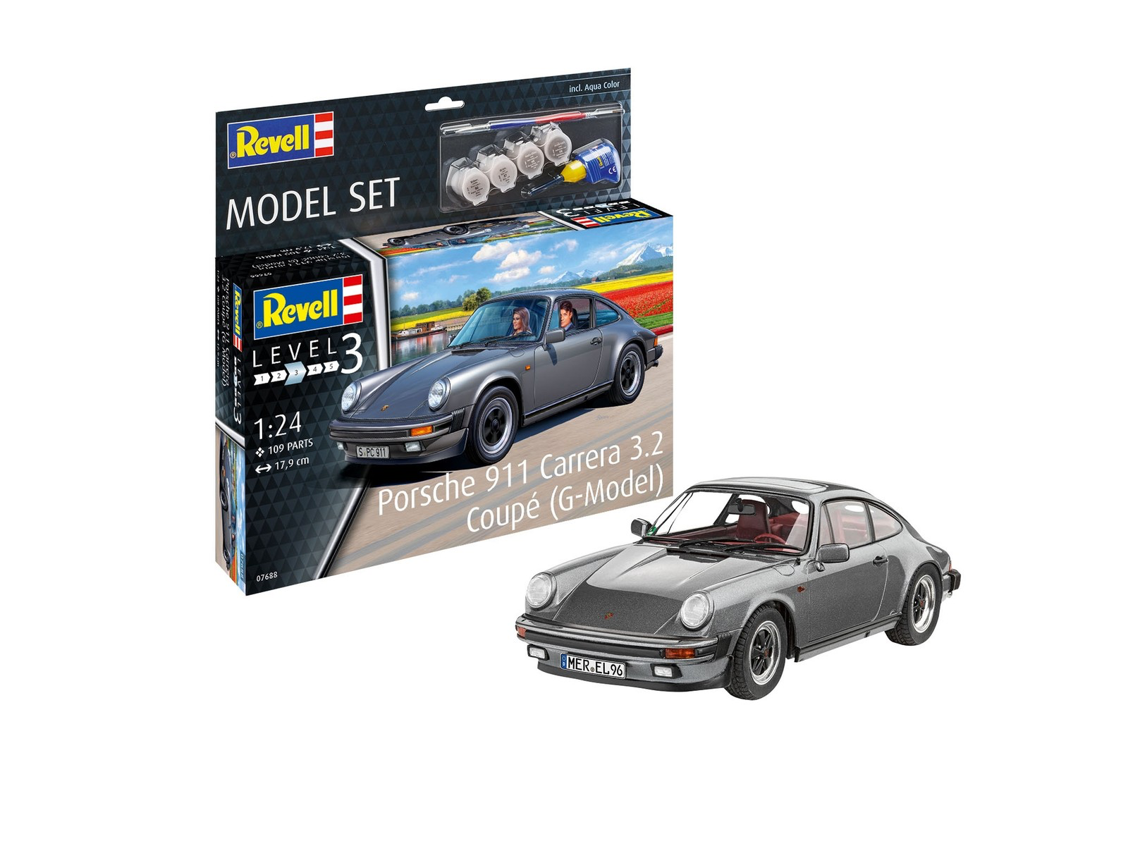 This Revell 07688 1:24 Porsche 911 Carrera 3.2 G Model Coupé
