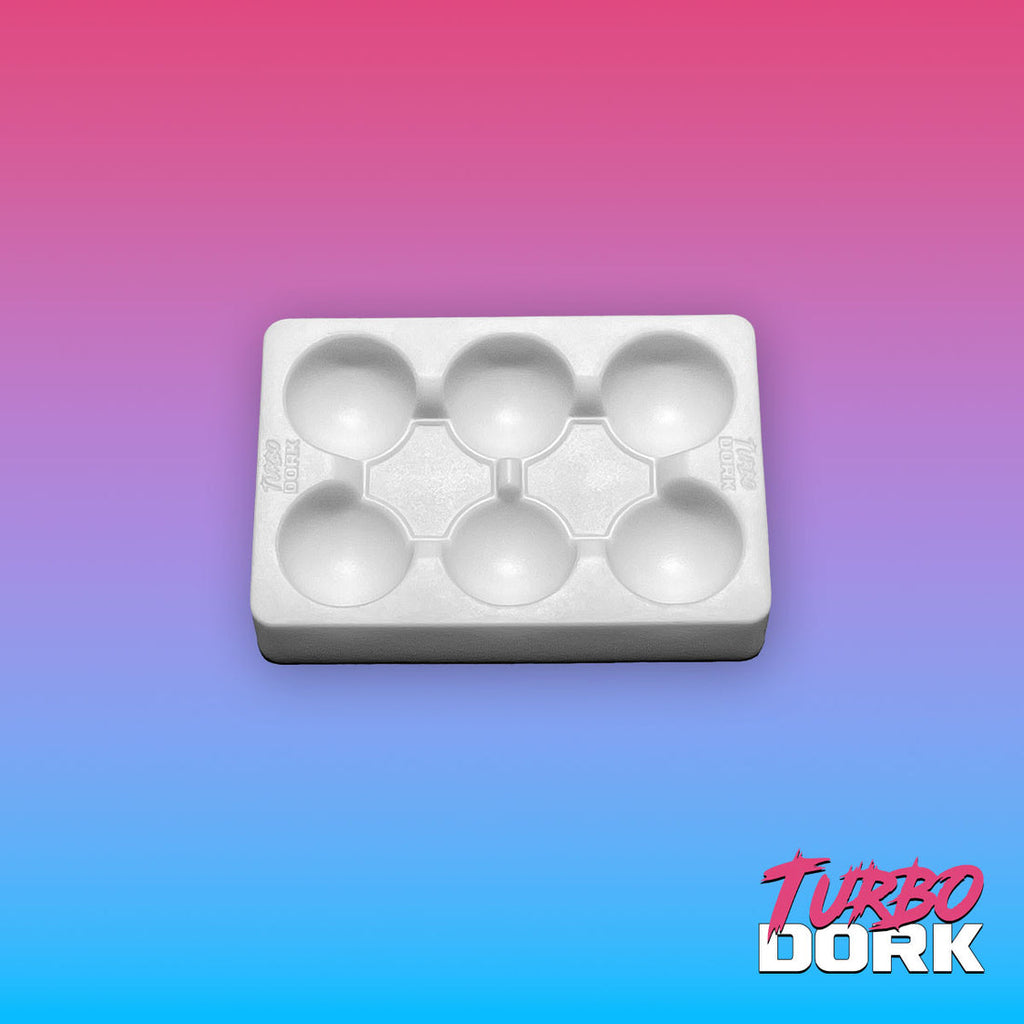 Turbo Dork: Small White Non-Stick Silicone Dry Palette