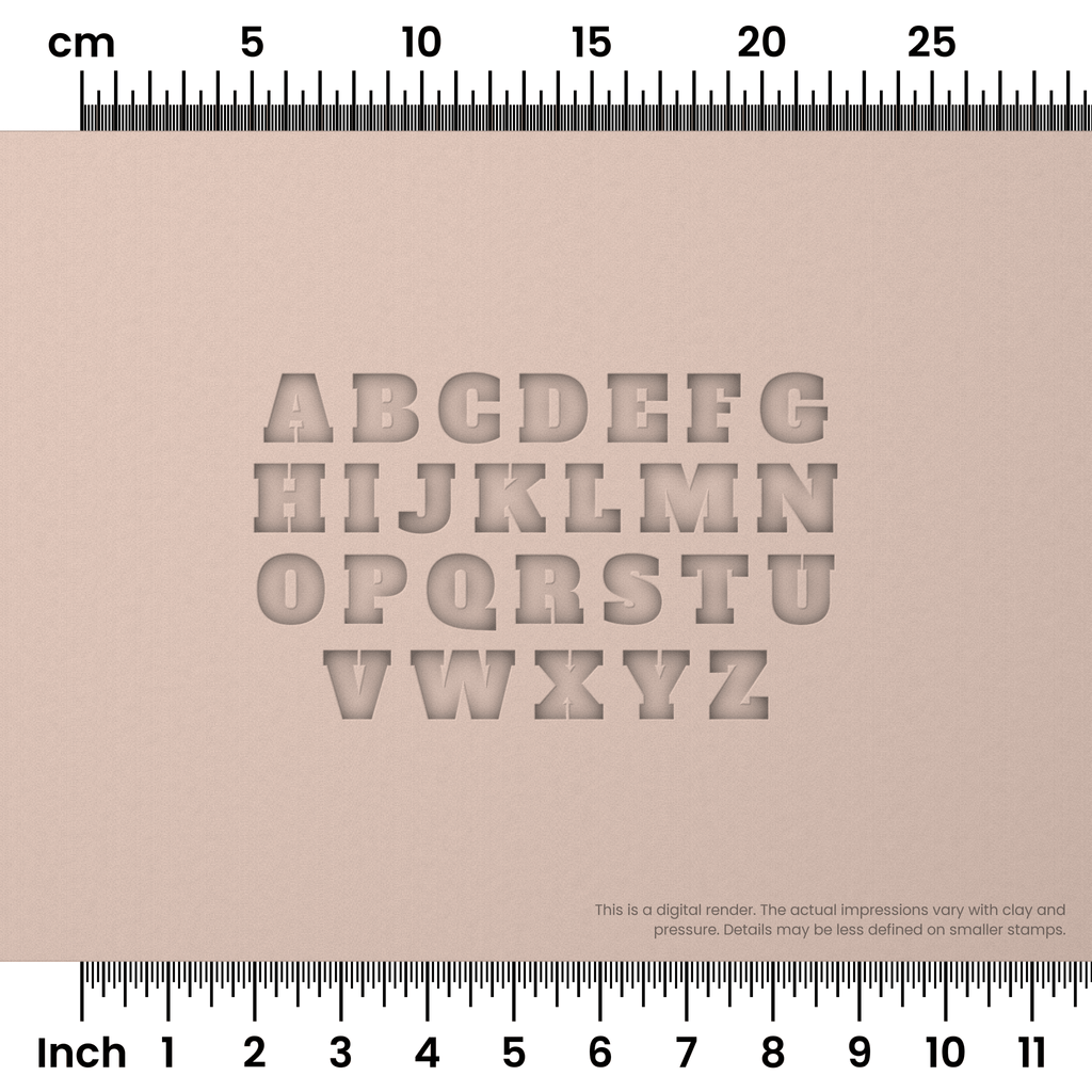 Alfa Slab One | All Caps | Alphabet Stamp Sets