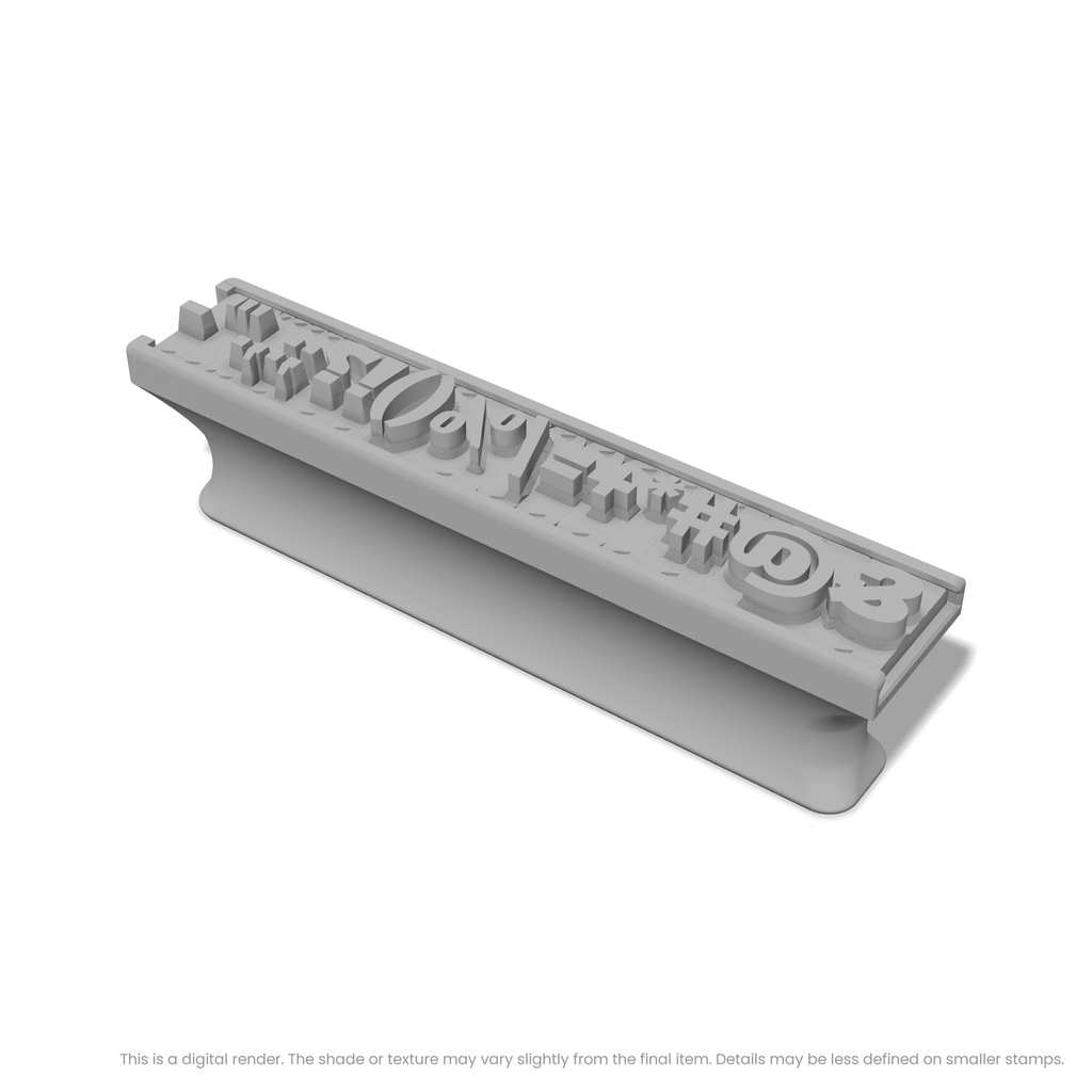 Alfa Slab One | Font Rail Stamp Sets | Letters, Numbers, and Symbols