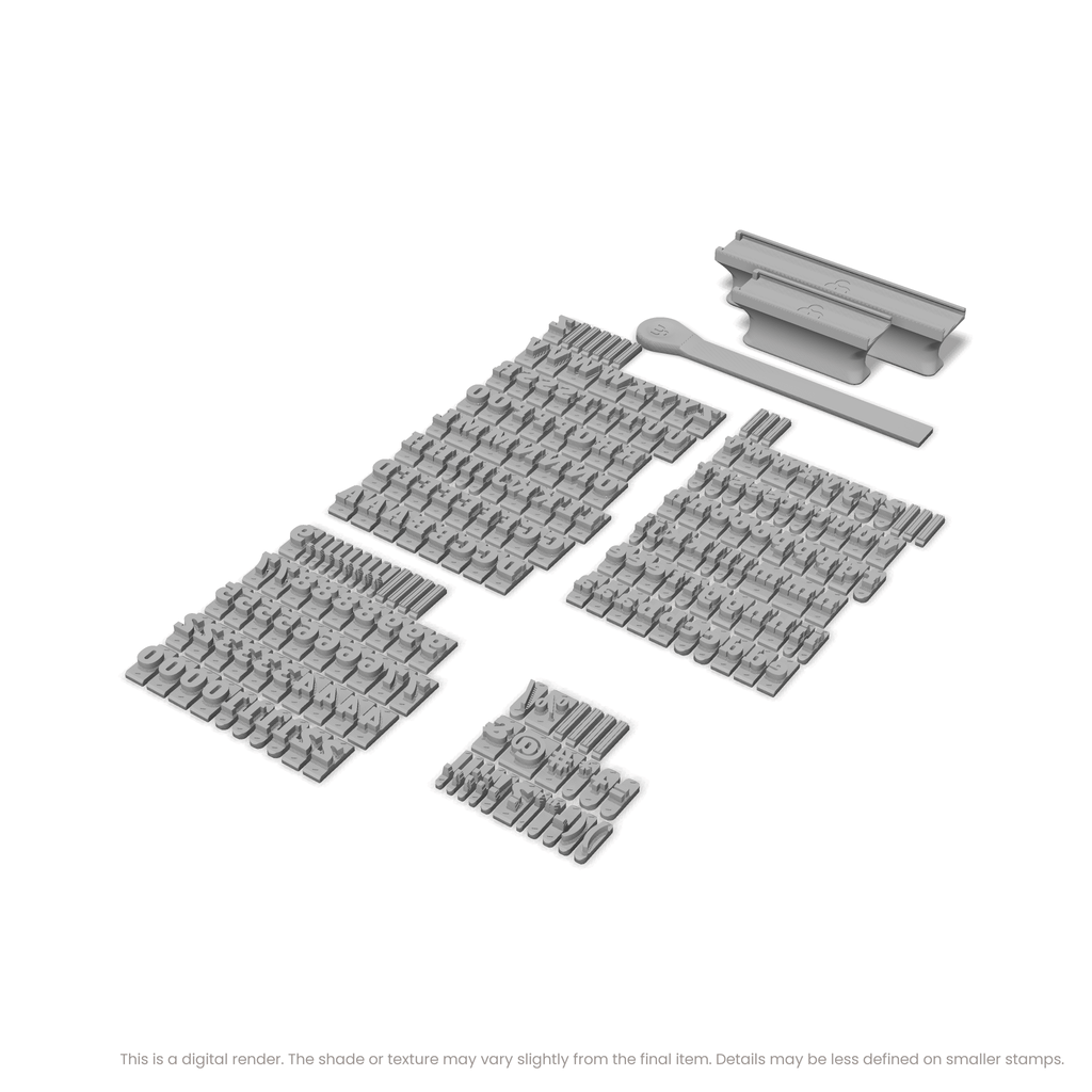 Alfa Slab One | Font Rail Stamp Sets | Letters, Numbers, and Symbols