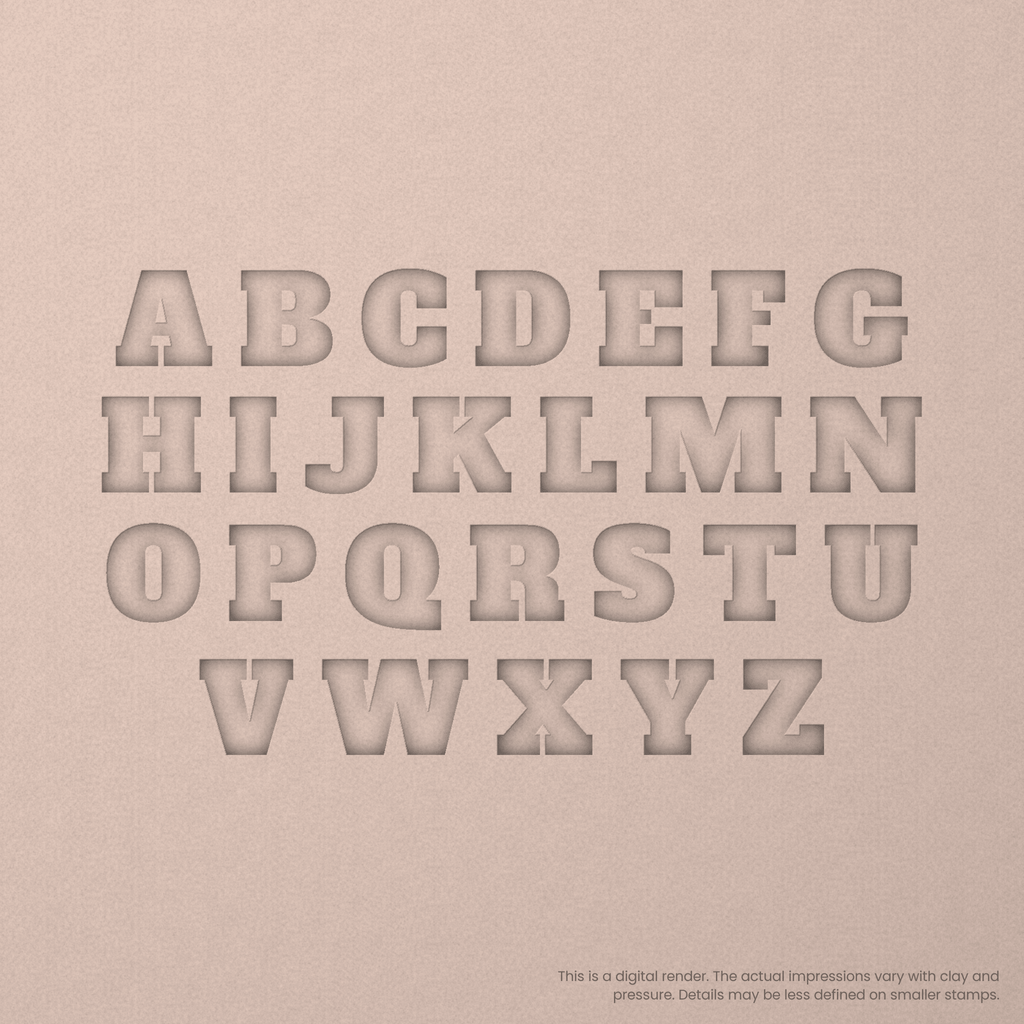 Alfa Slab One | Font Rail Stamp Sets | Letters, Numbers, and Symbols