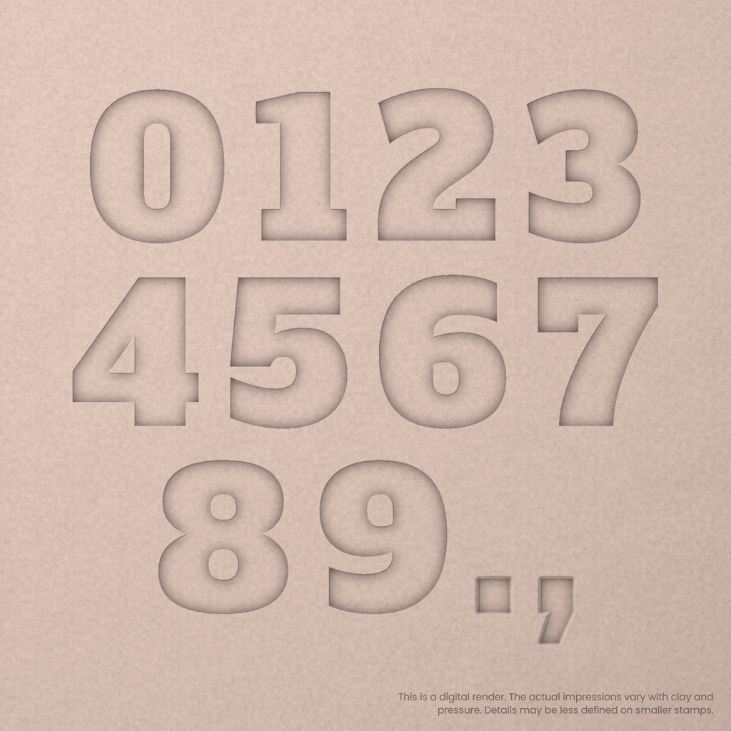 Alfa Slab One | Font Rail Stamp Sets | Letters, Numbers, and Symbols