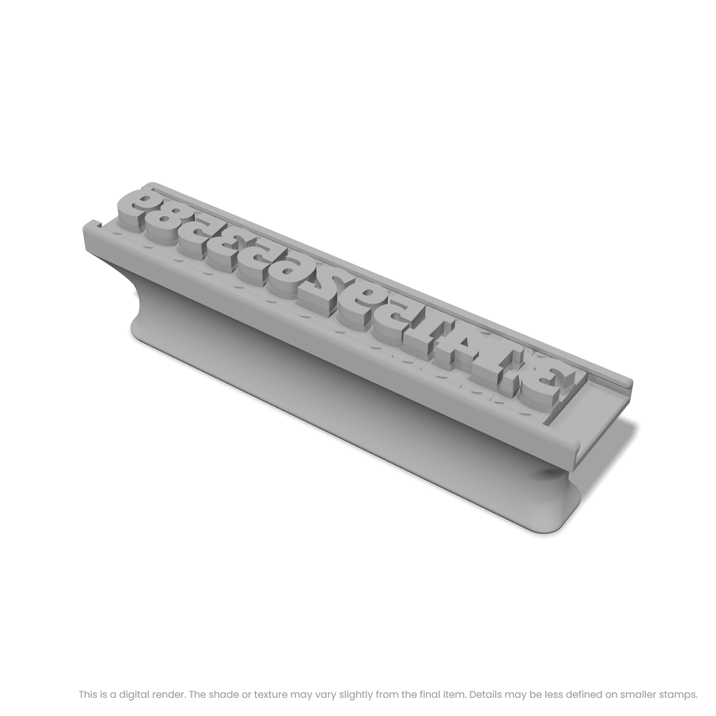 Alfa Slab One | Font Rail Stamp Sets | Letters, Numbers, and Symbols