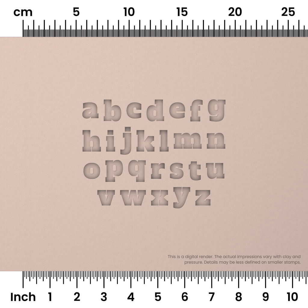 Alfa Slab One | Lowercase | Alphabet Stamp Sets