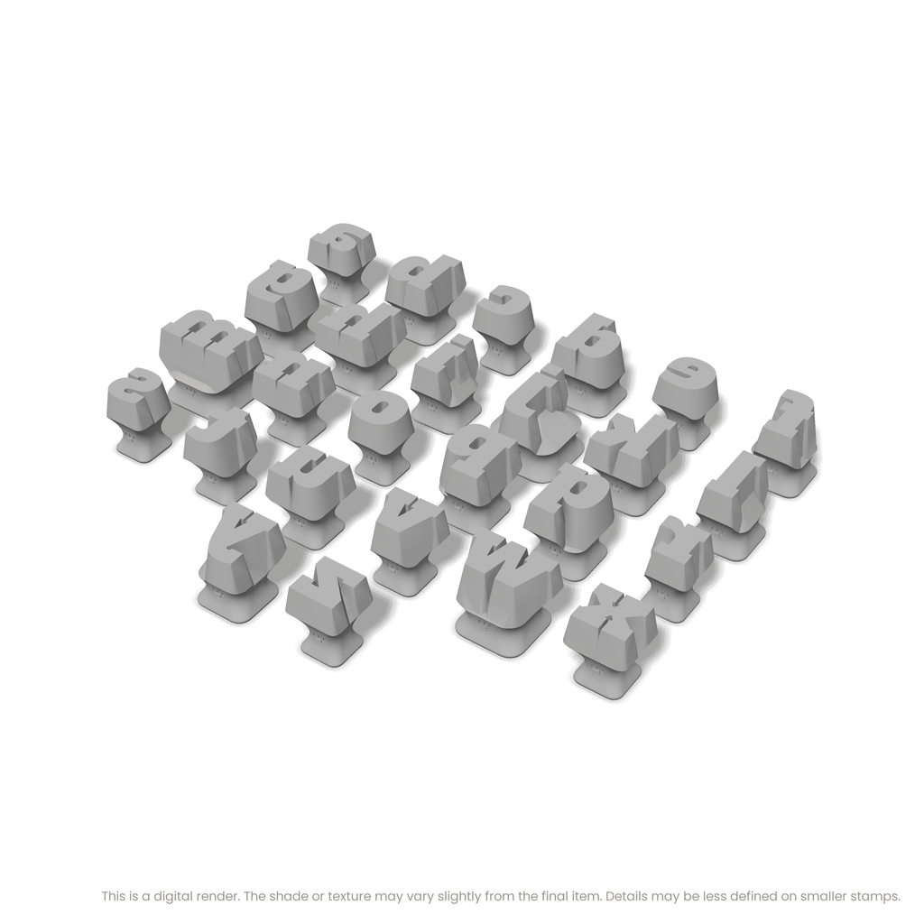 Alfa Slab One | Lowercase | Alphabet Stamp Sets