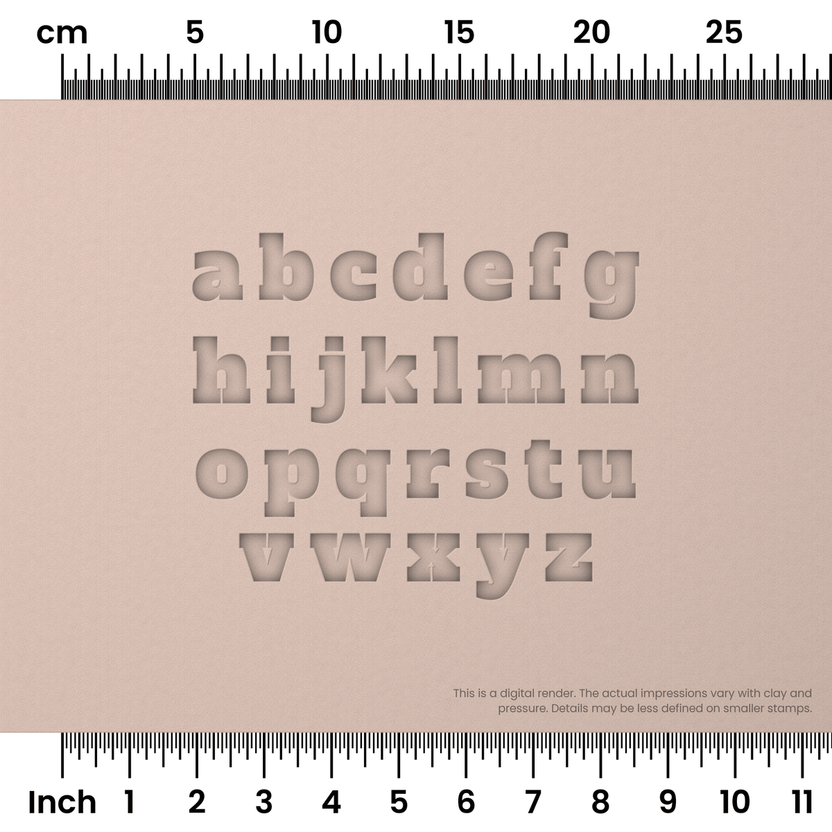 Alfa Slab One | Lowercase | Alphabet Stamp Sets