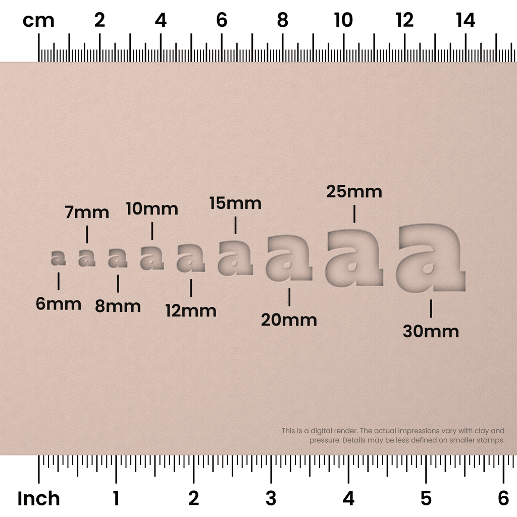 Alfa Slab One | Lowercase | Alphabet Stamp Sets