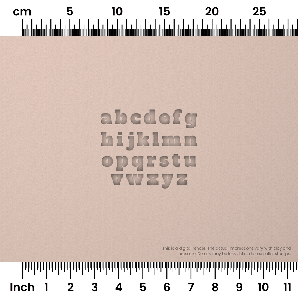Alfa Slab One | Lowercase | Alphabet Stamp Sets