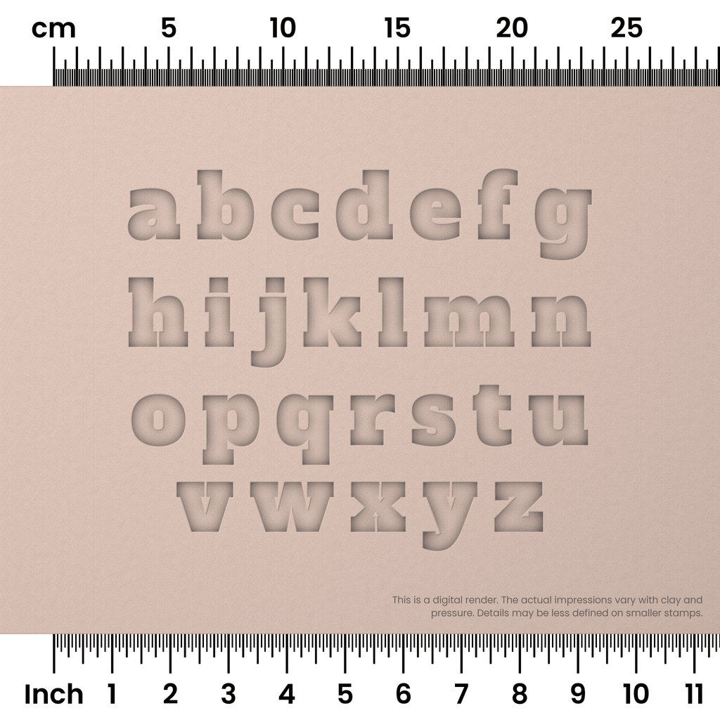 Alfa Slab One | Lowercase | Alphabet Stamp Sets