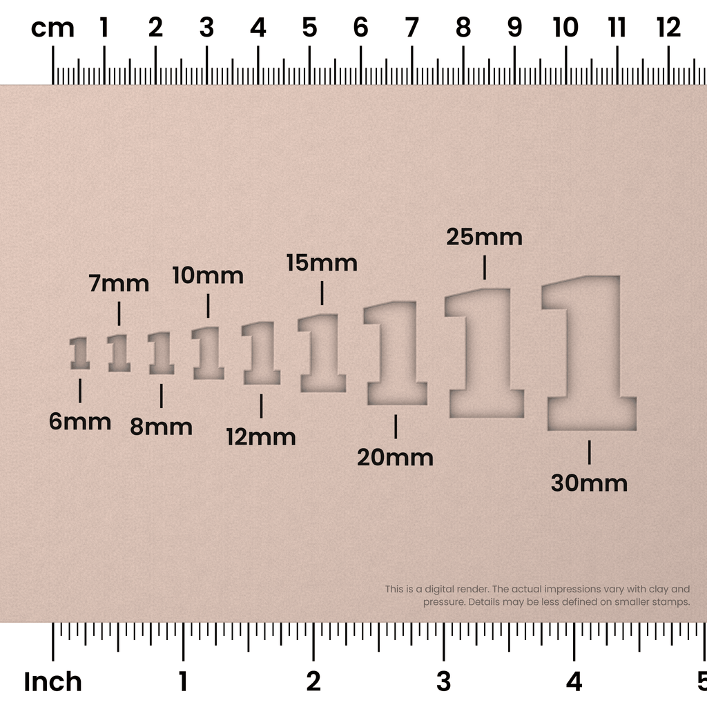Alfa Slab One | Number Stamp Sets