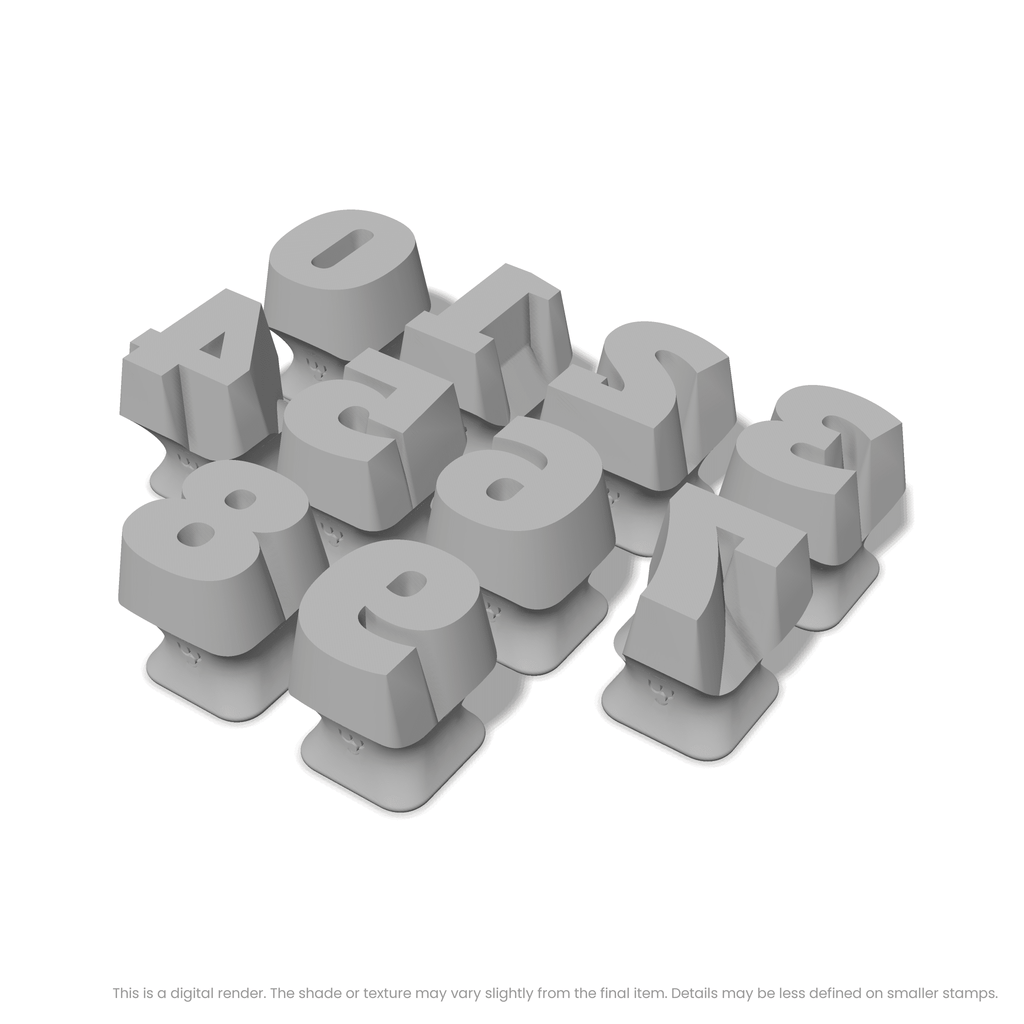 Alfa Slab One | Number Stamp Sets
