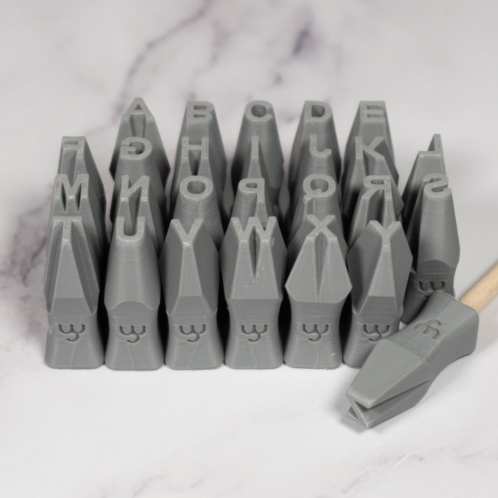 Alphabet Stamp Set | All Caps | Arial Bold Font | 7mm Width