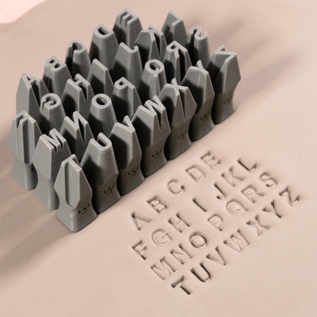 Alphabet Stamp Set | All Caps | Arial Bold Font | 7mm Width