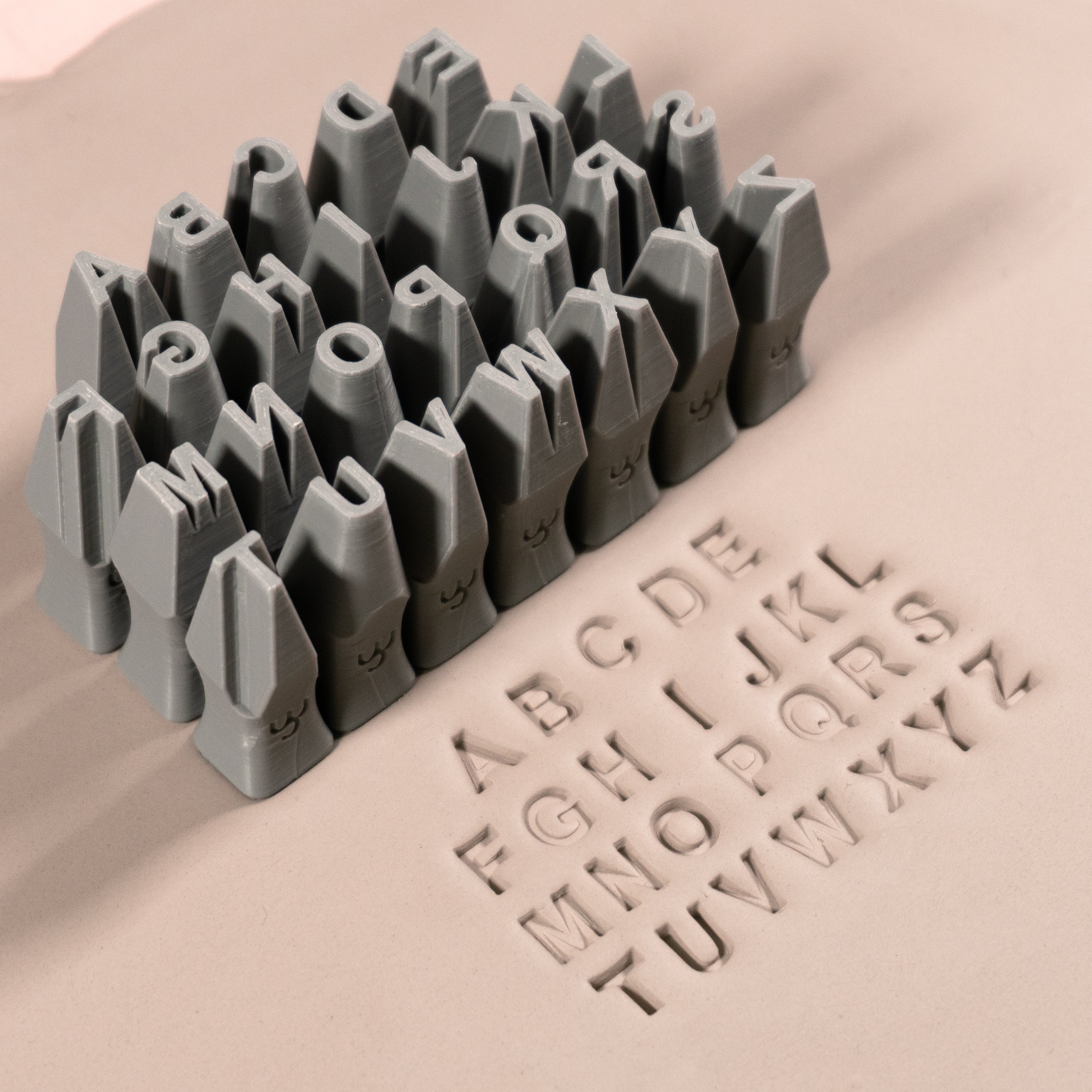 Alphabet Stamp Set | All Caps | Arial Bold Font | 7mm Width