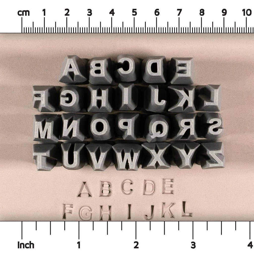 Alphabet Stamp Set | All Caps | Arial Bold Font | 7mm Width