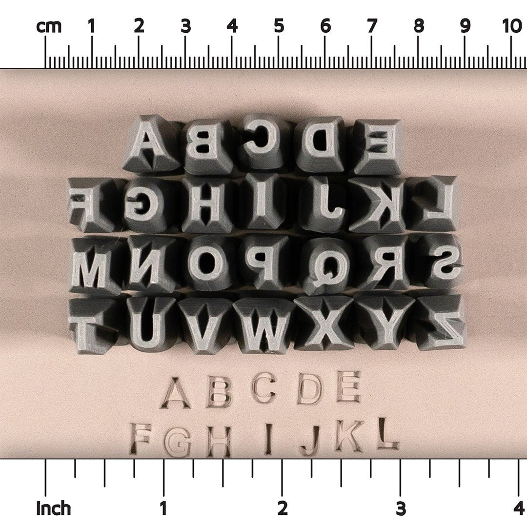 Alphabet Stamp Set | All Caps | Arial Bold Font | 7mm Width