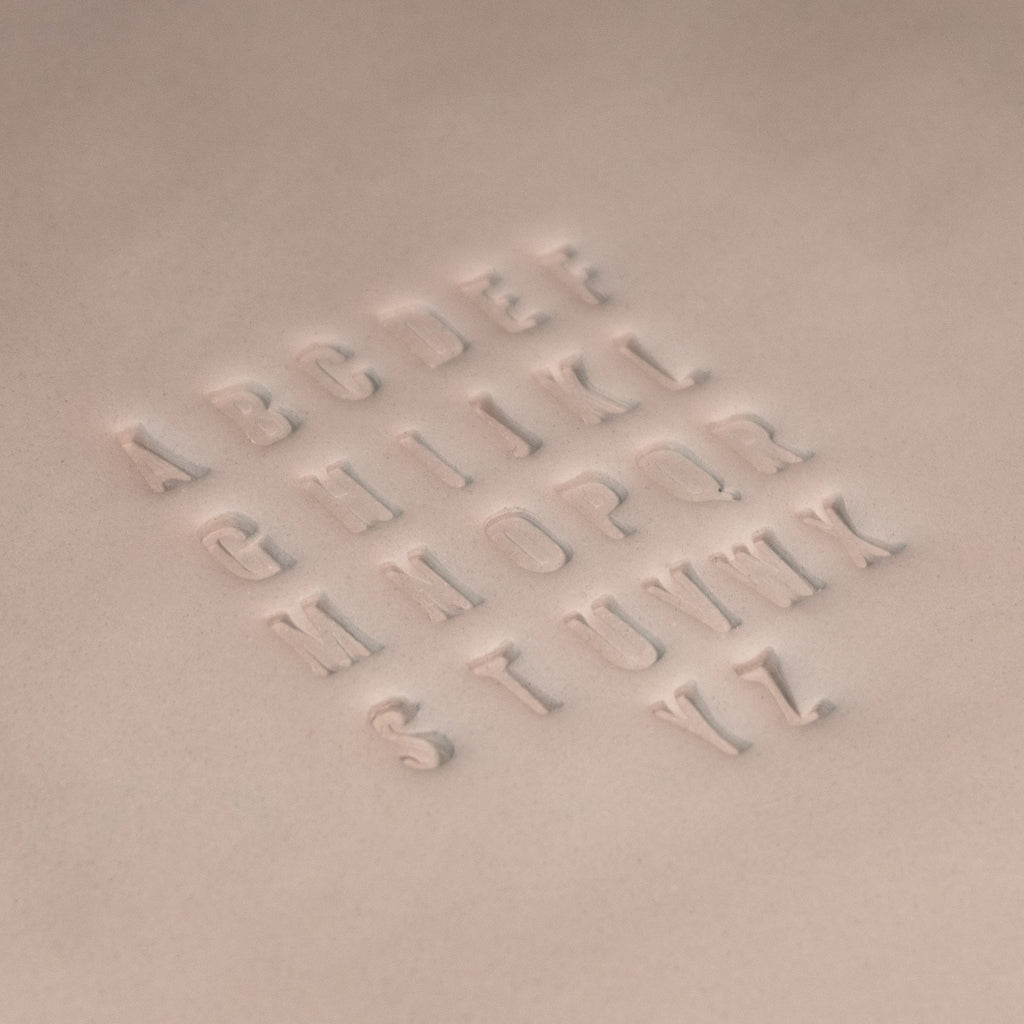 Alphabet Stamp Set | All Caps | Oswald Bold Font | 7mm Width