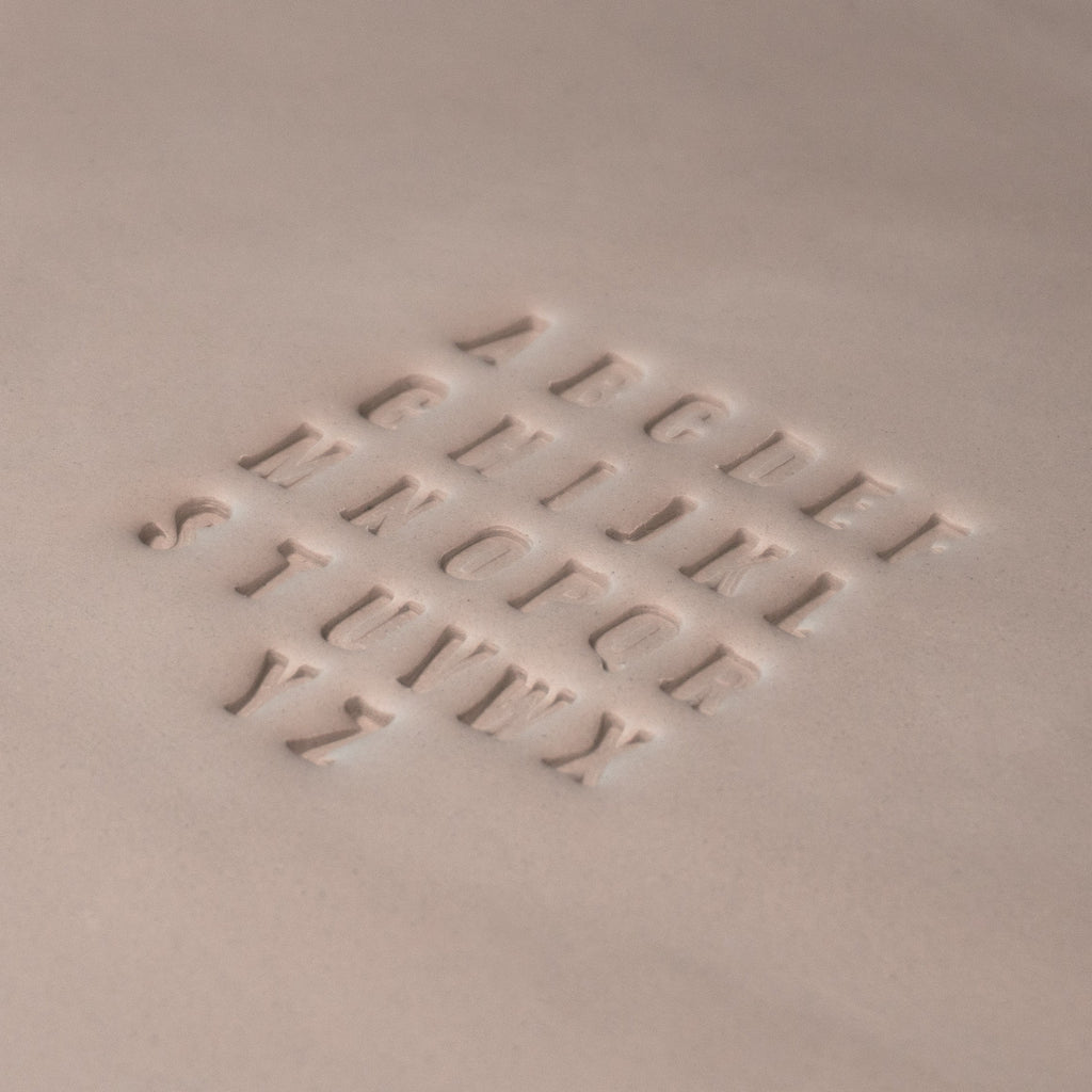 Alphabet Stamp Set | All Caps | Oswald Bold Font | 7mm Width