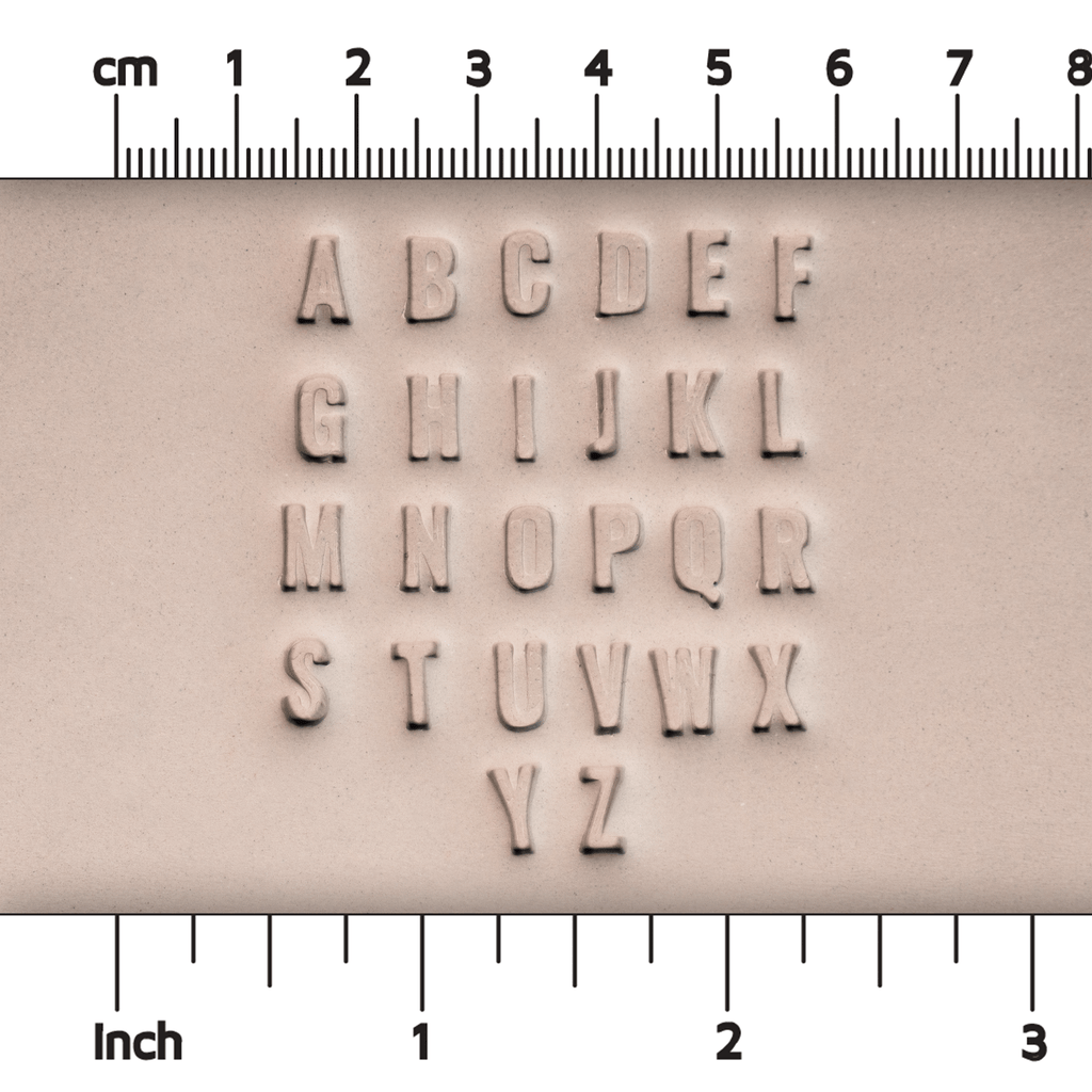Alphabet Stamp Set | All Caps | Oswald Bold Font | 7mm Width