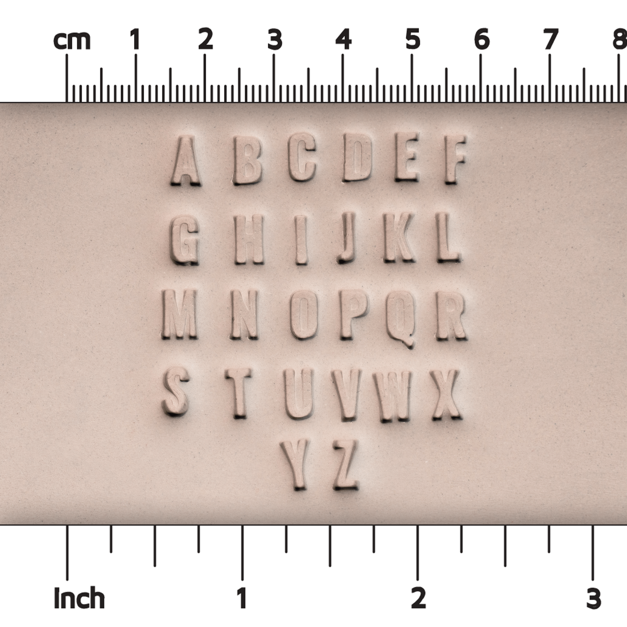 Alphabet Stamp Set | All Caps | Oswald Bold Font | 7mm Width