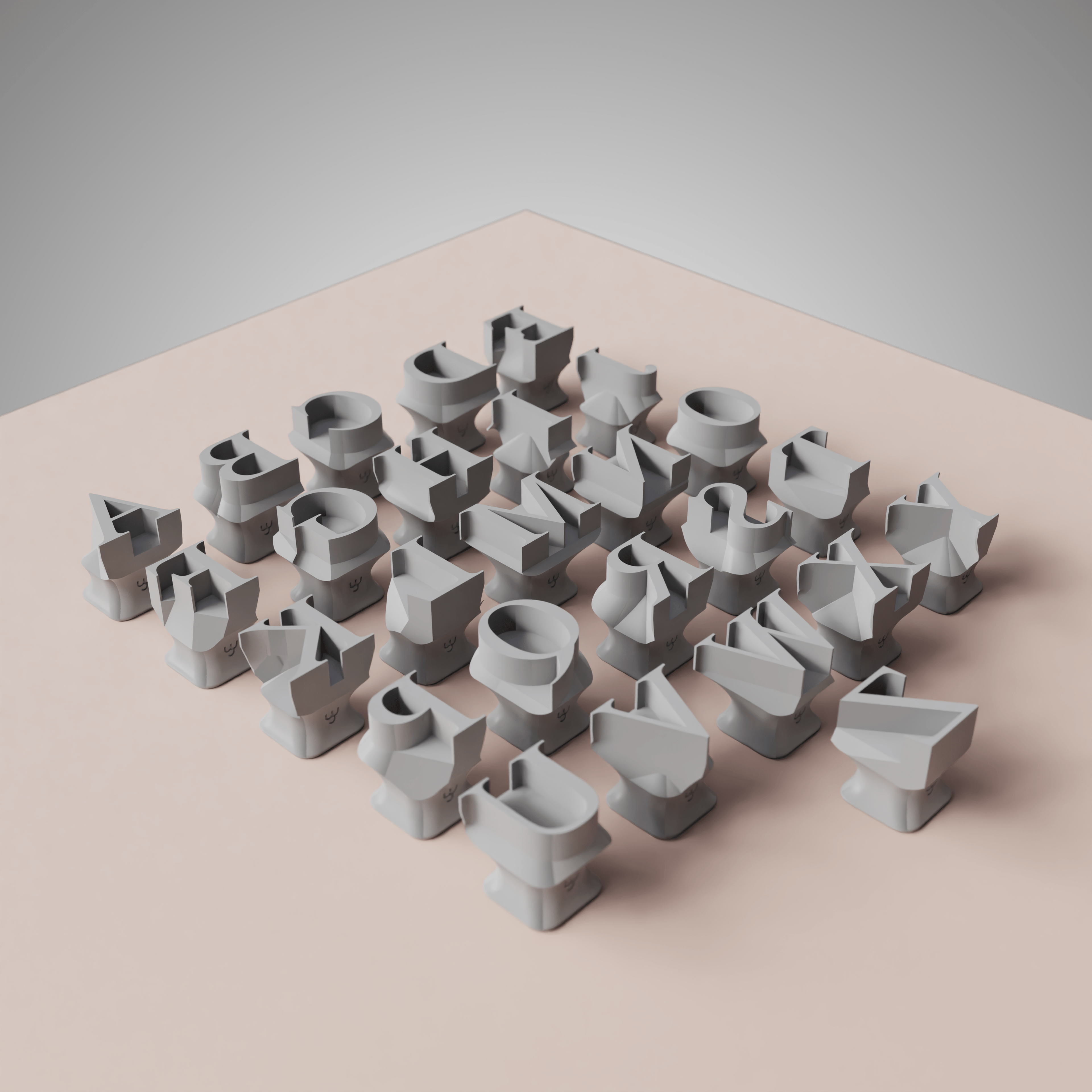 Alphabet Stamp Set | All Caps | Times New Roman Font