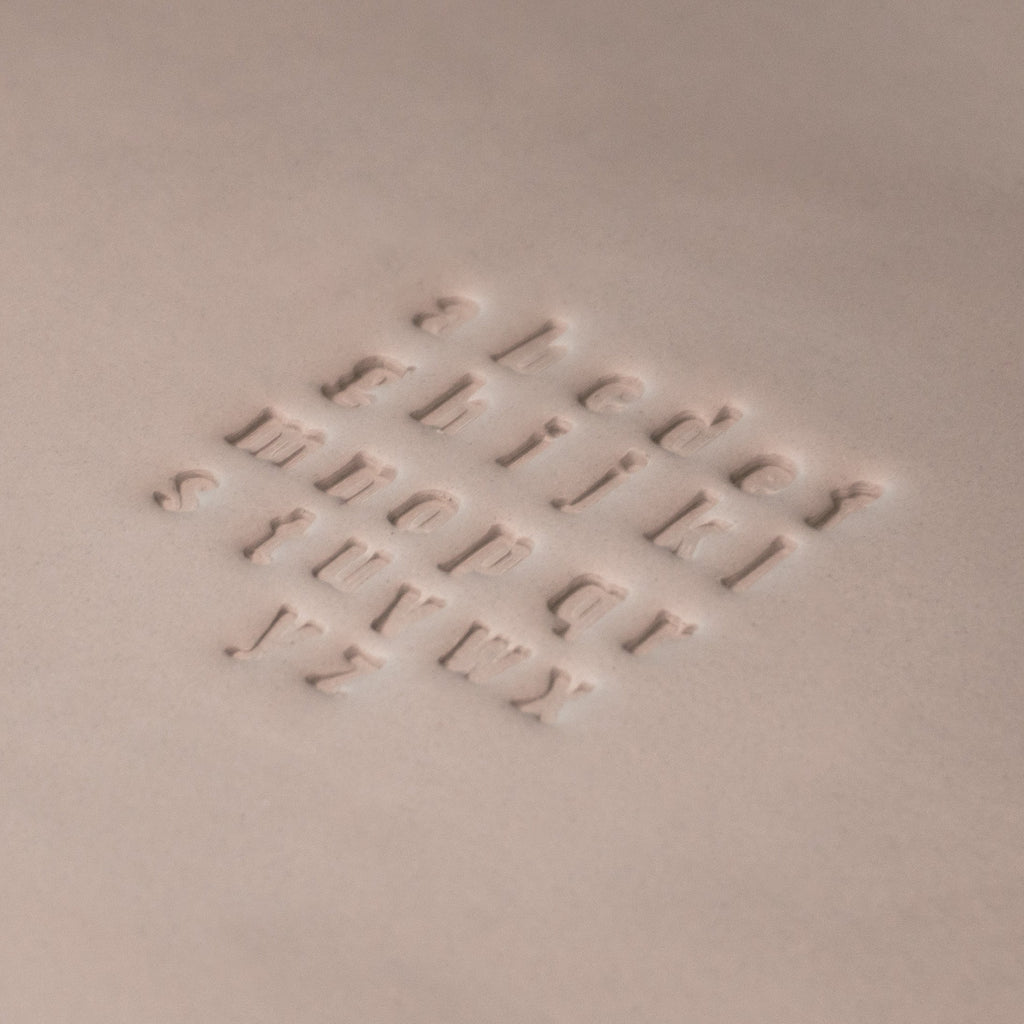 Alphabet Stamp Set | Lowercase | Oswald Bold Font | 7mm Width