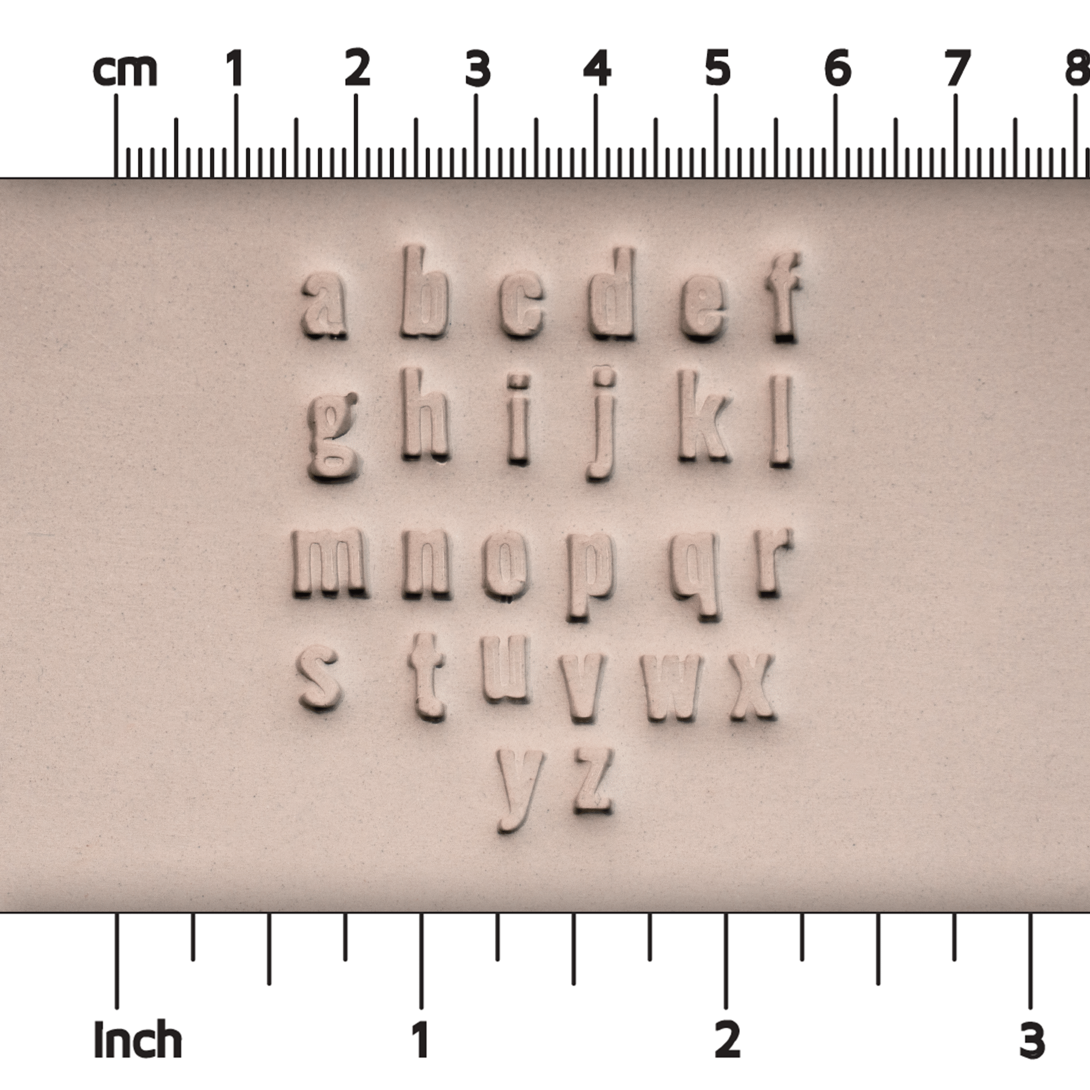 Alphabet Stamp Set | Lowercase | Oswald Bold Font | 7mm Width