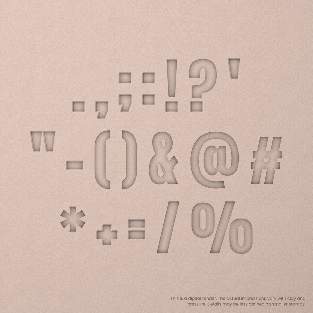 Anton Regular | Font Rail Stamp Sets | Letters, Numbers, and Symbols
