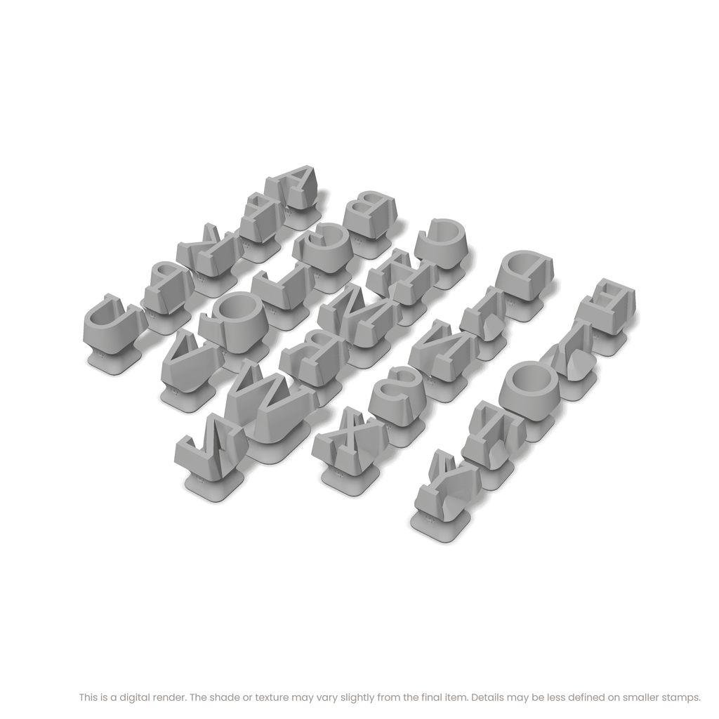 Arvo | All Caps | Alphabet Stamp Sets